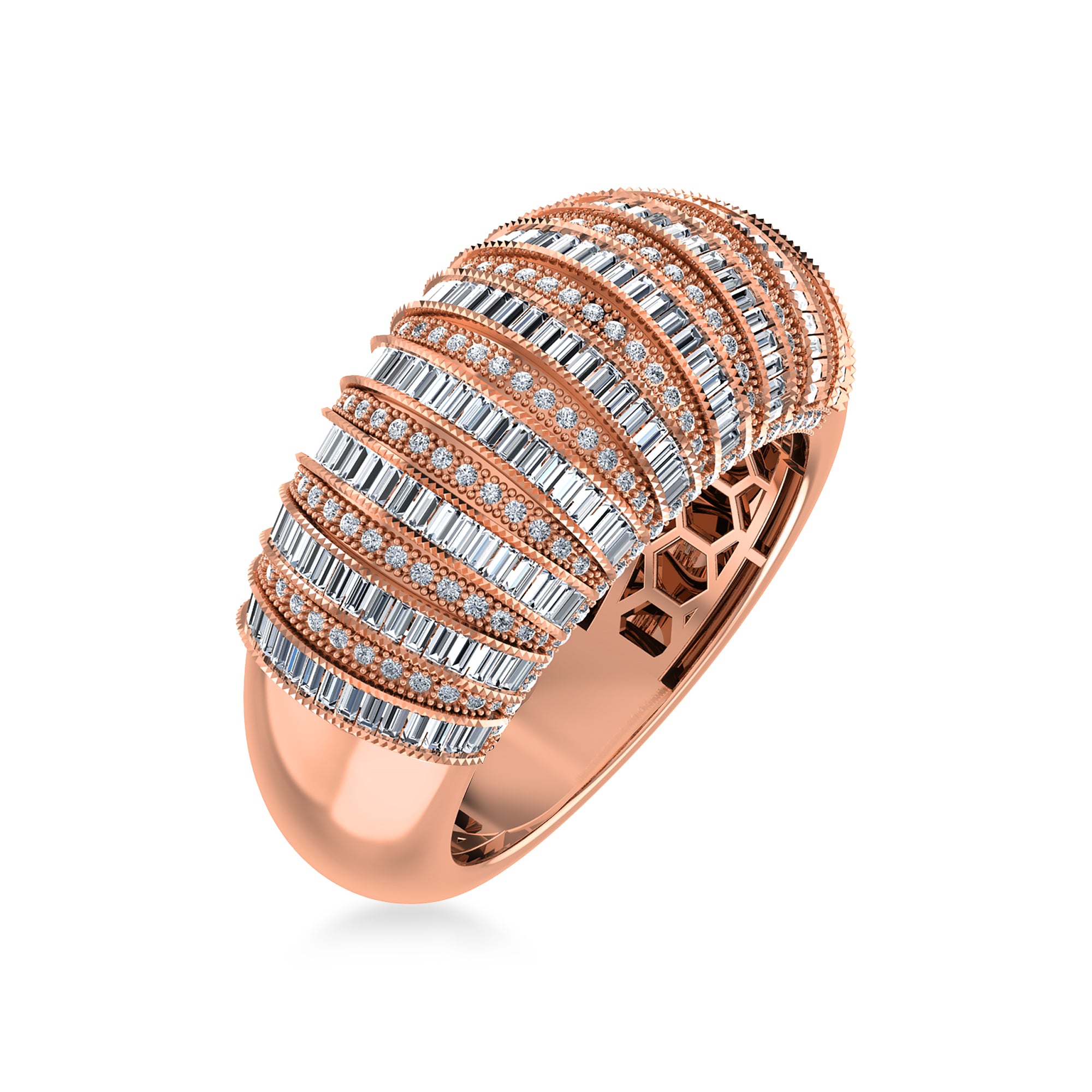 River Flowing Diamond Ring 3