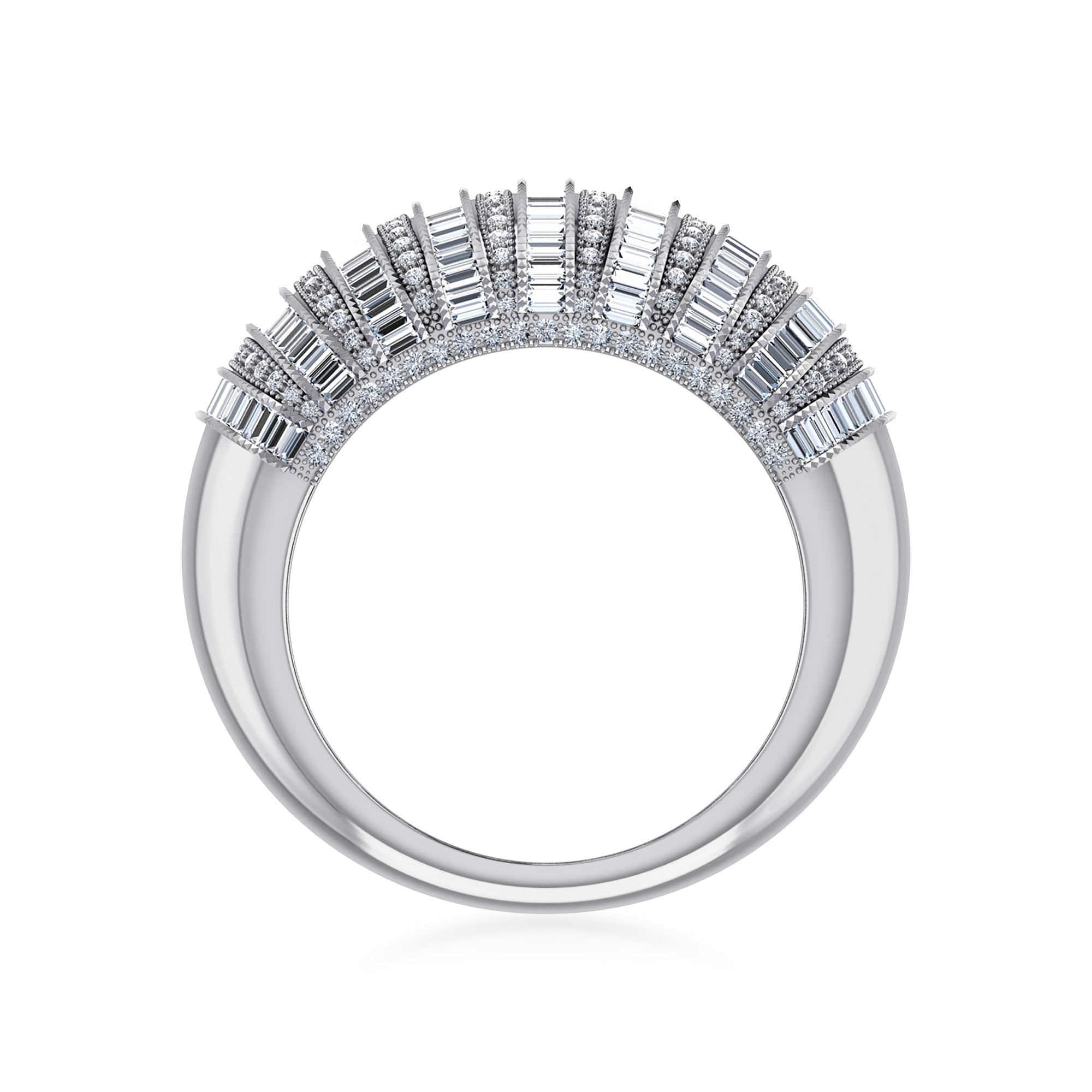River Flowing Diamond Ring 7