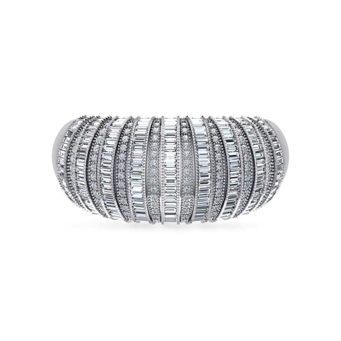 River Flowing Diamond Ring 8