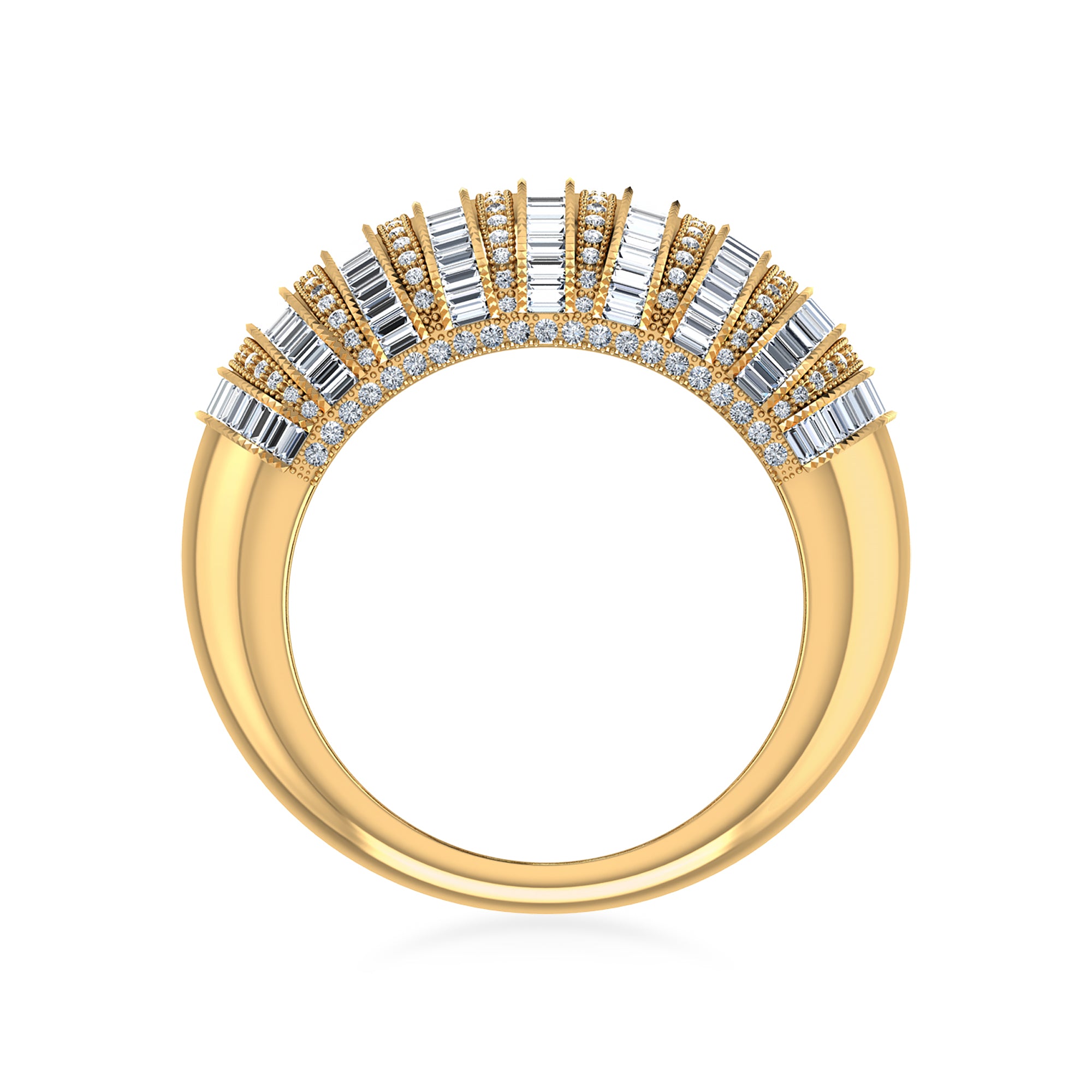 River Flowing Diamond Ring 9