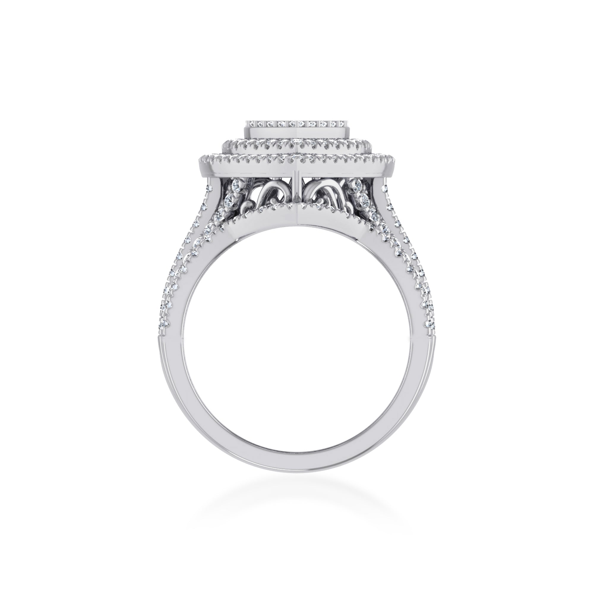 Romantic Heart-Shaped Lab Diamond Ring with Triple Halo9