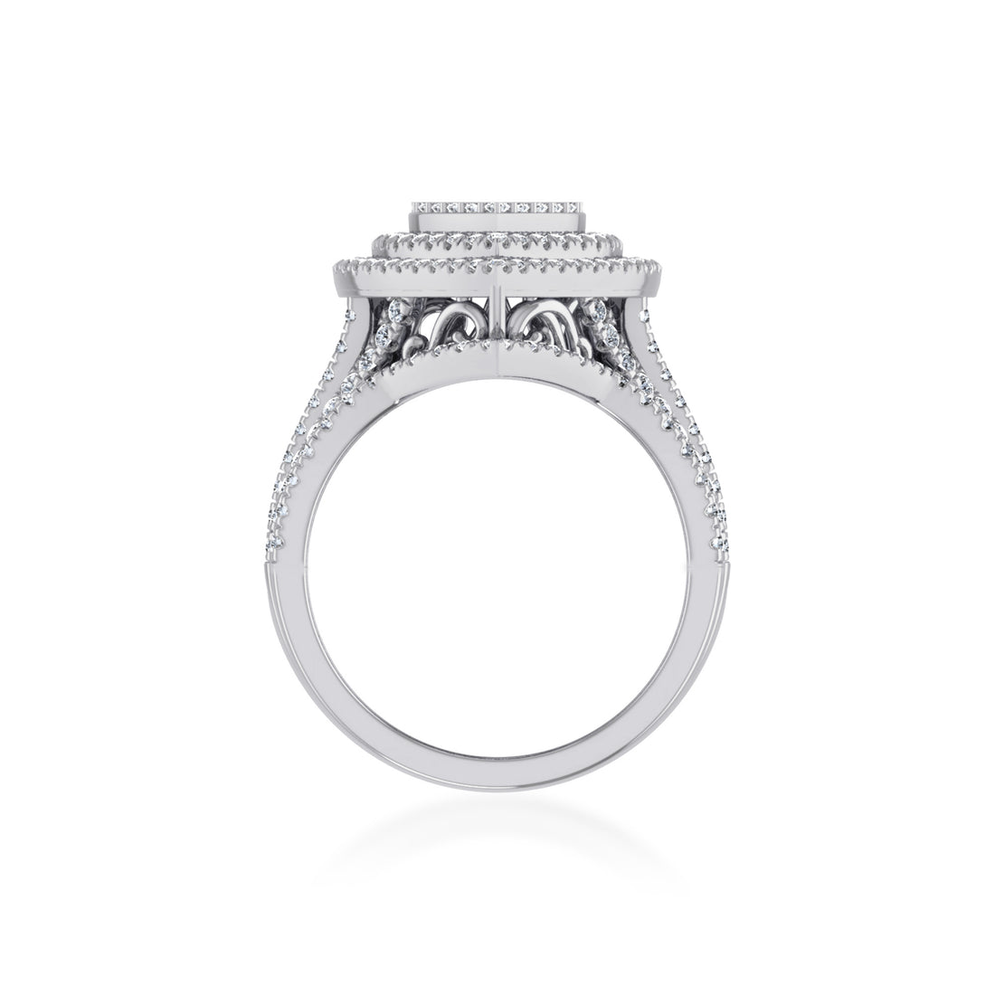 Romantic Heart-Shaped Lab Diamond Ring with Triple Halo9