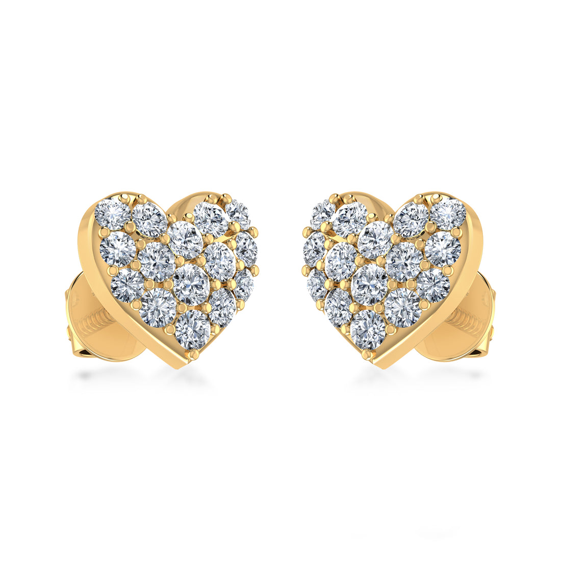 Romantic Heart Design Lab Grown Diamond Earrings
