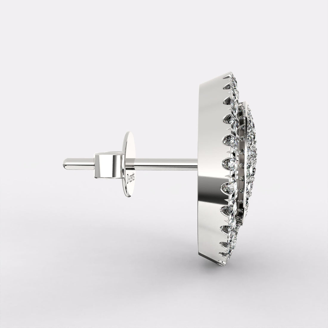 Root Diamond Stud Earrings in 925 Silver