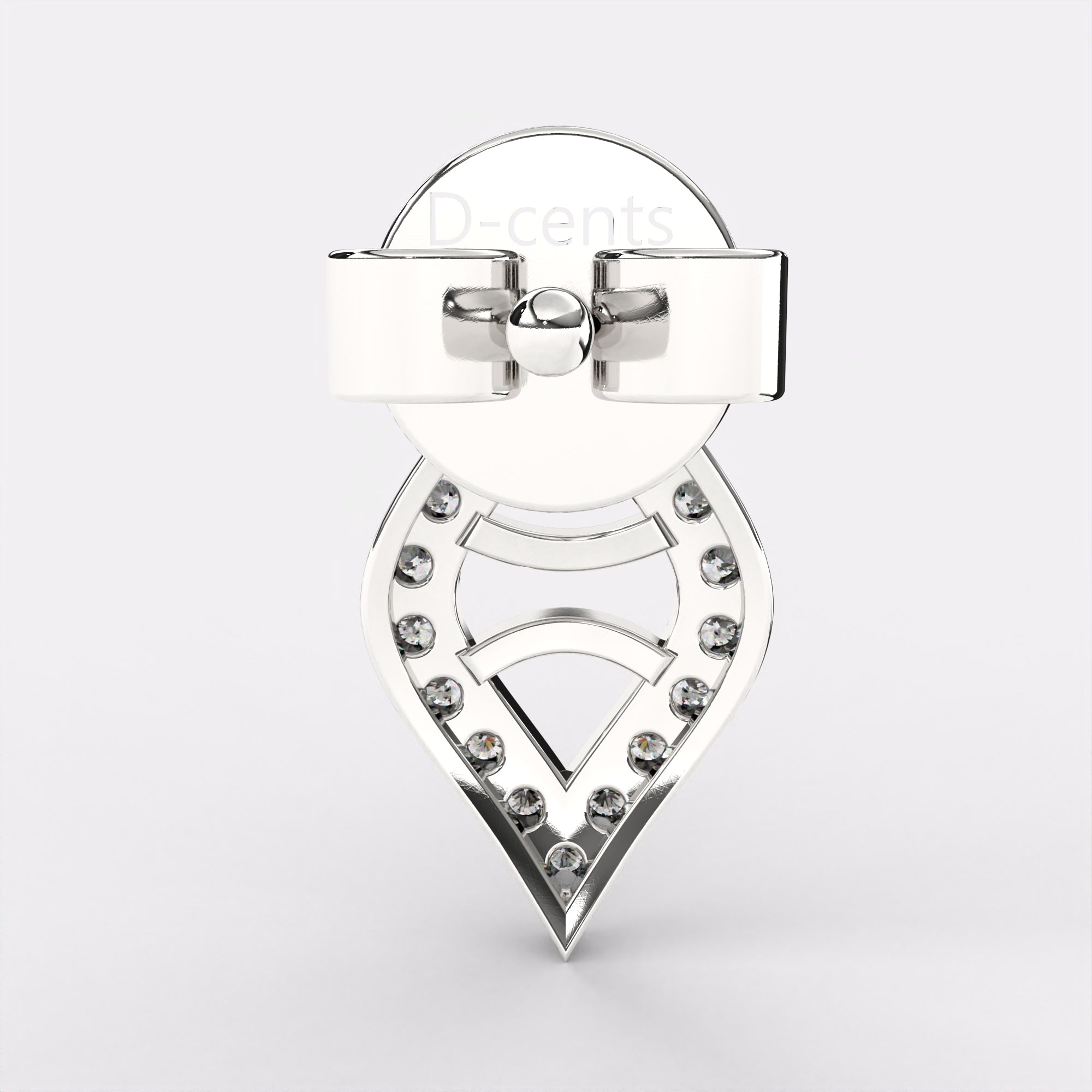 Rory Round Diamond Stud Earrings In 925 Silver