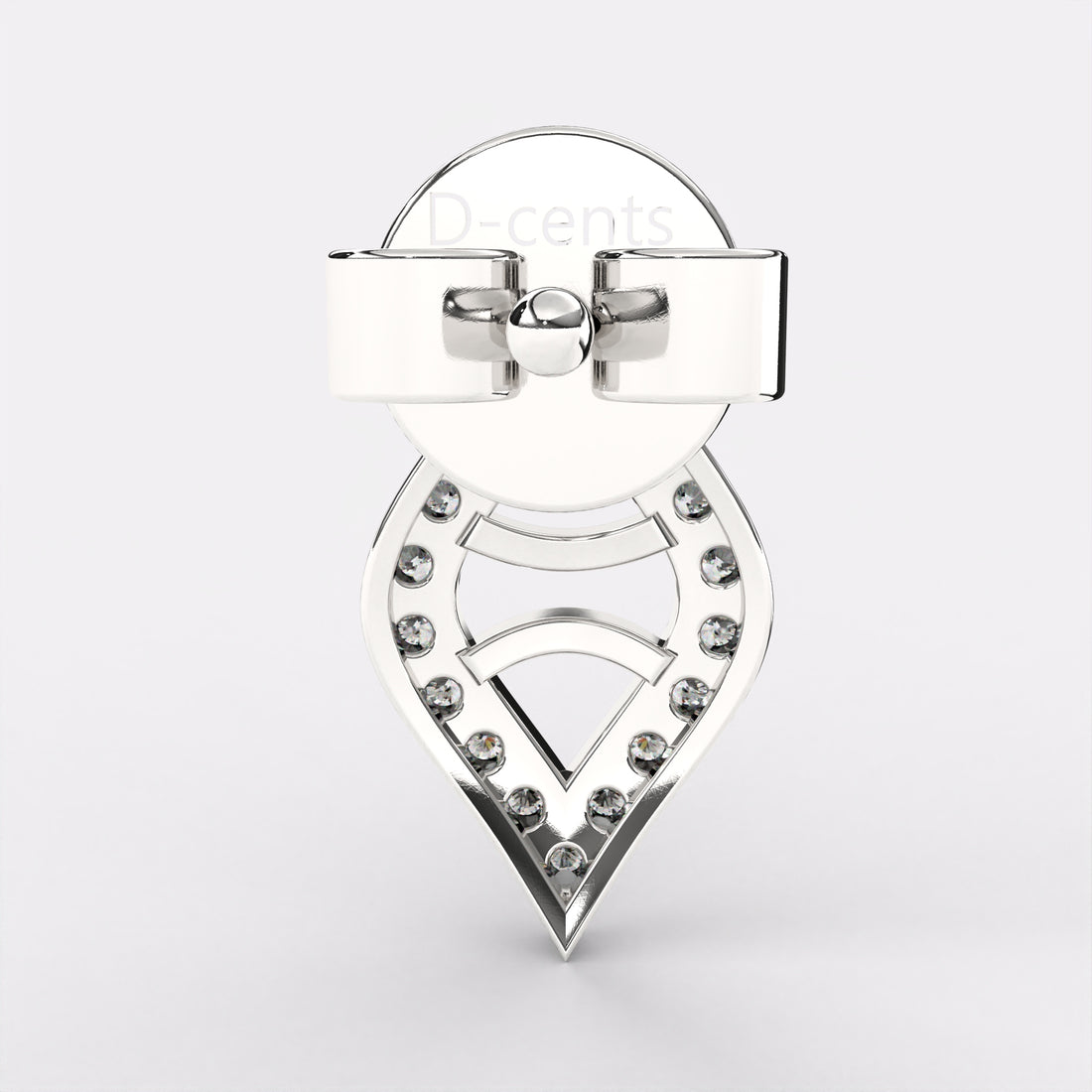 Rory Round Diamond Stud Earrings In 925 Silver