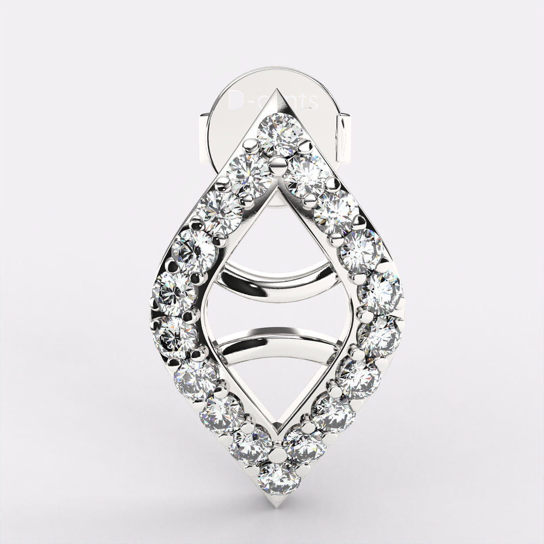 Rory Round Diamond Stud Earrings In 925 Silver