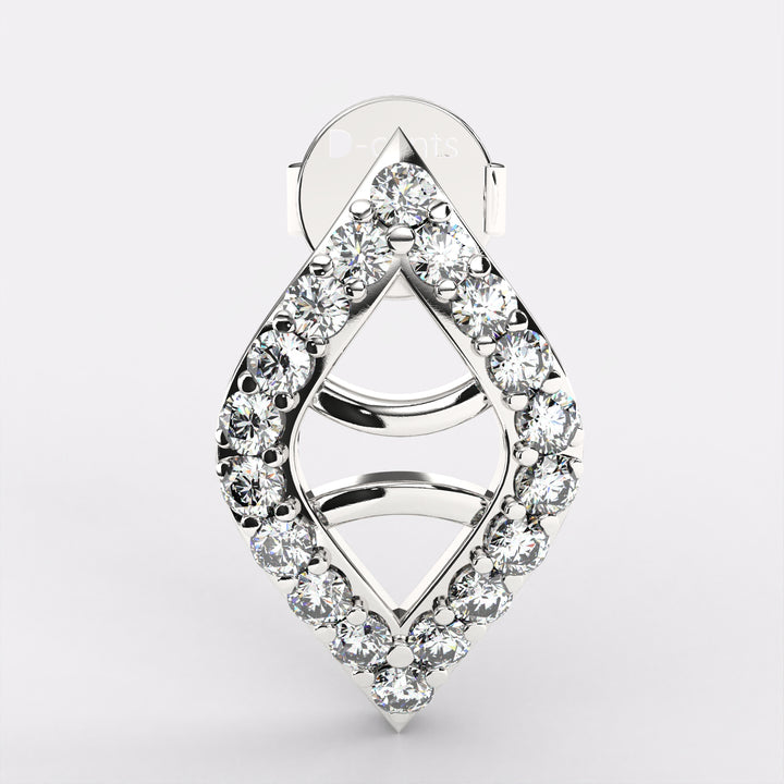 Rory Round Diamond Stud Earrings In 925 Silver