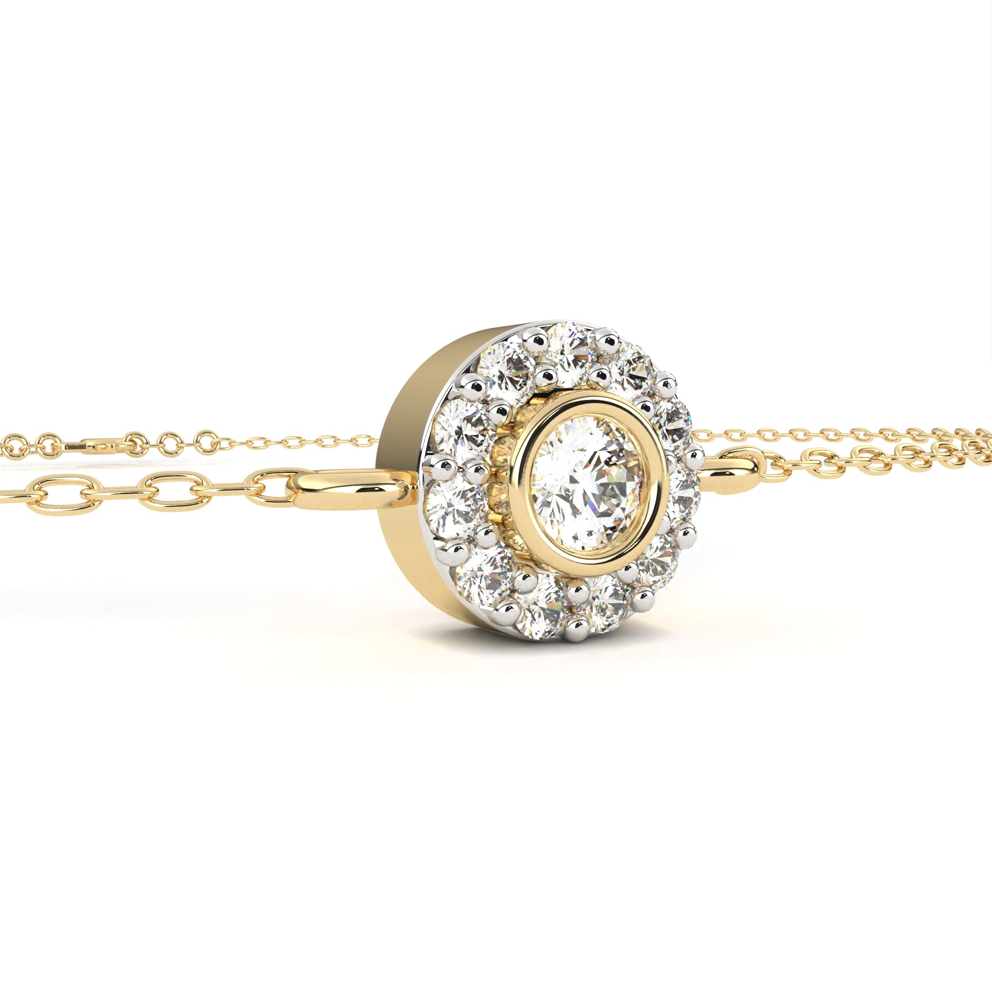 Round Bezel Diamond Bracelet
