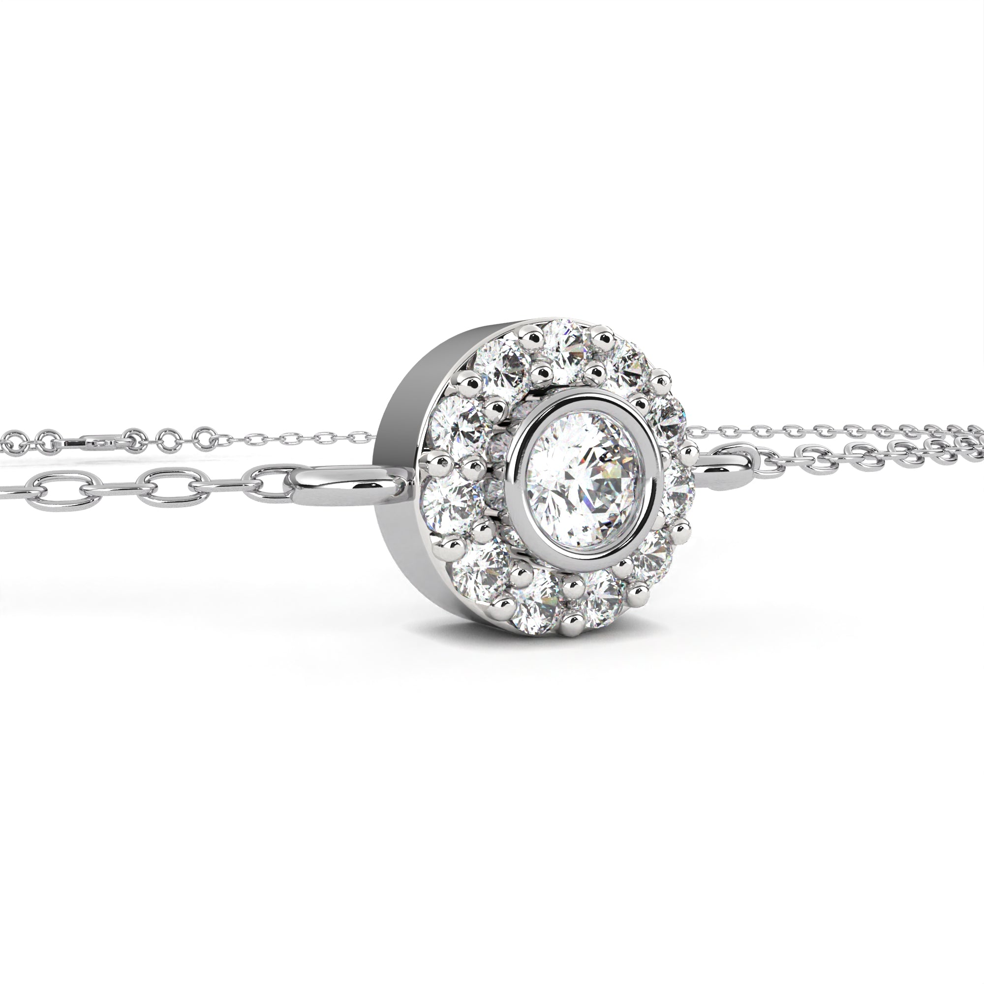 Round Bezel Diamond Bracelet