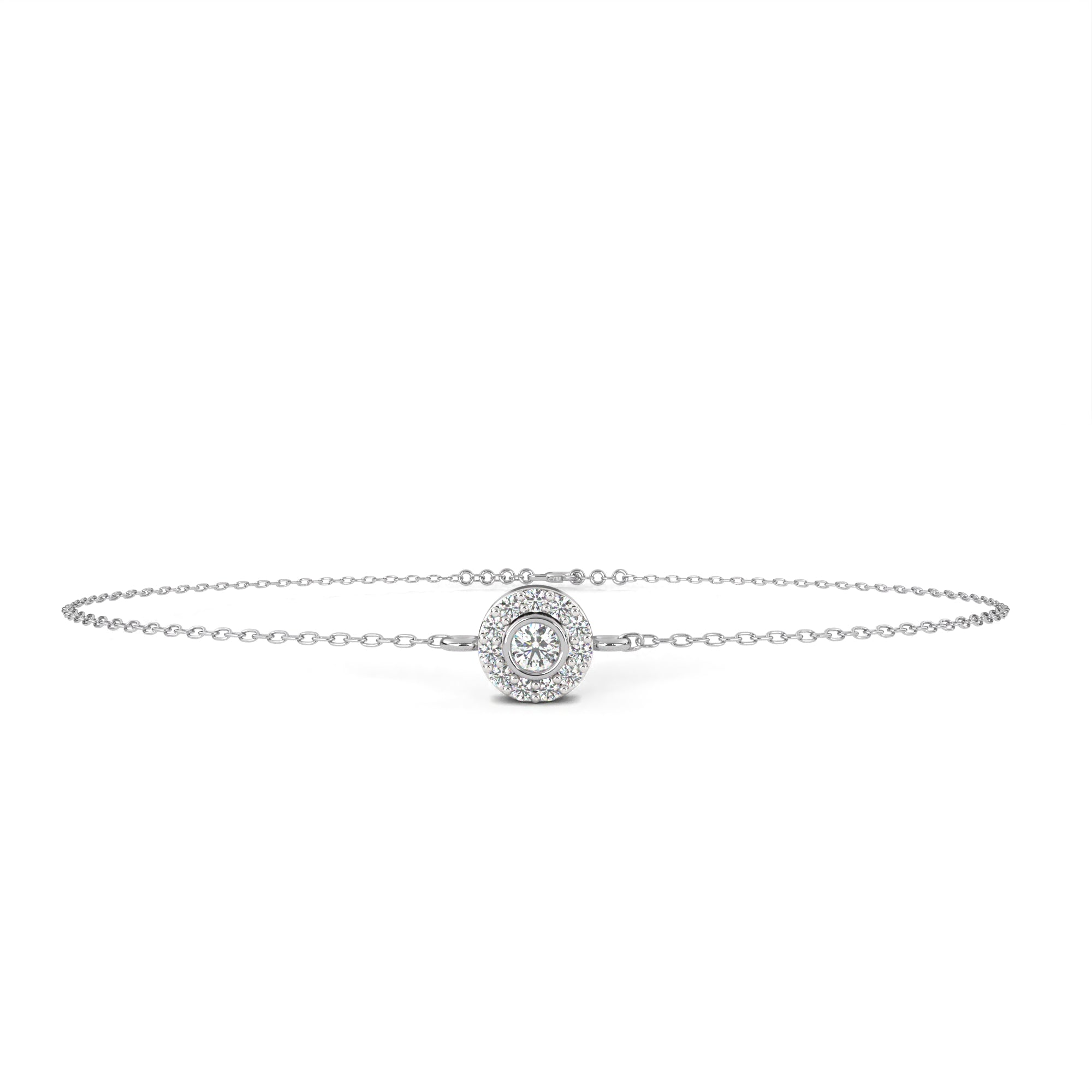 Round Bezel Diamond Bracelet