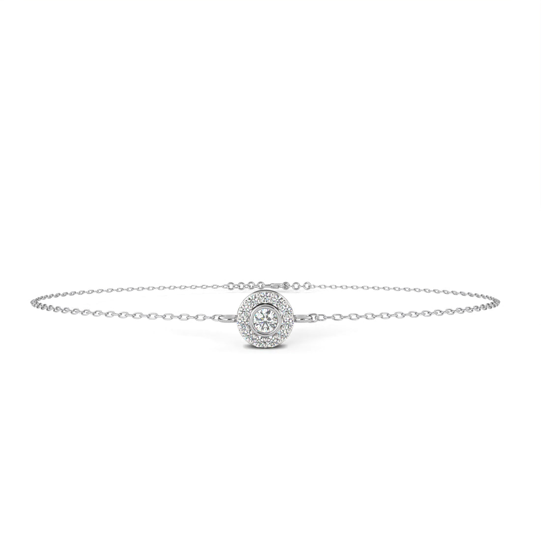 Round Bezel Diamond Bracelet