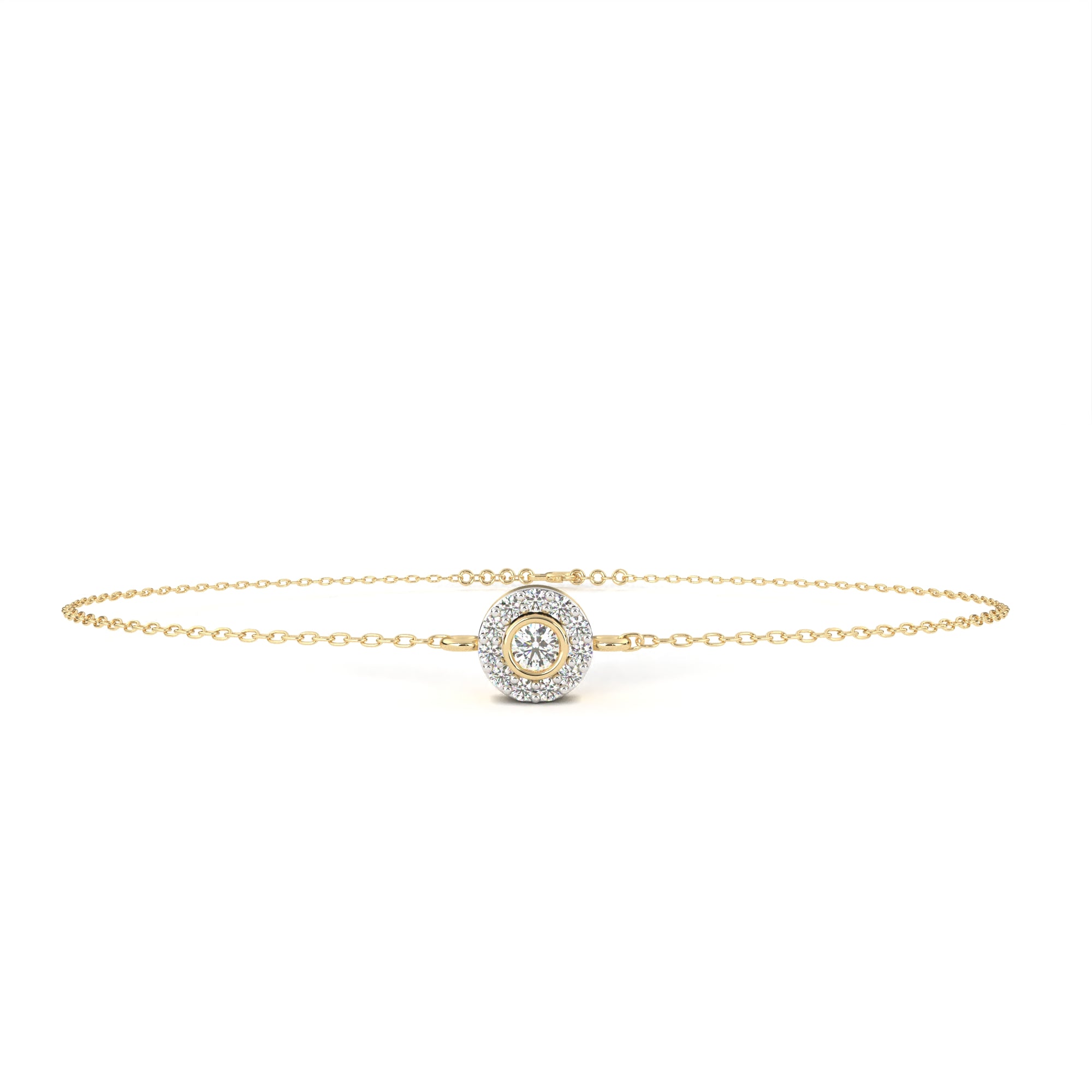 Round Bezel Diamond Bracelet