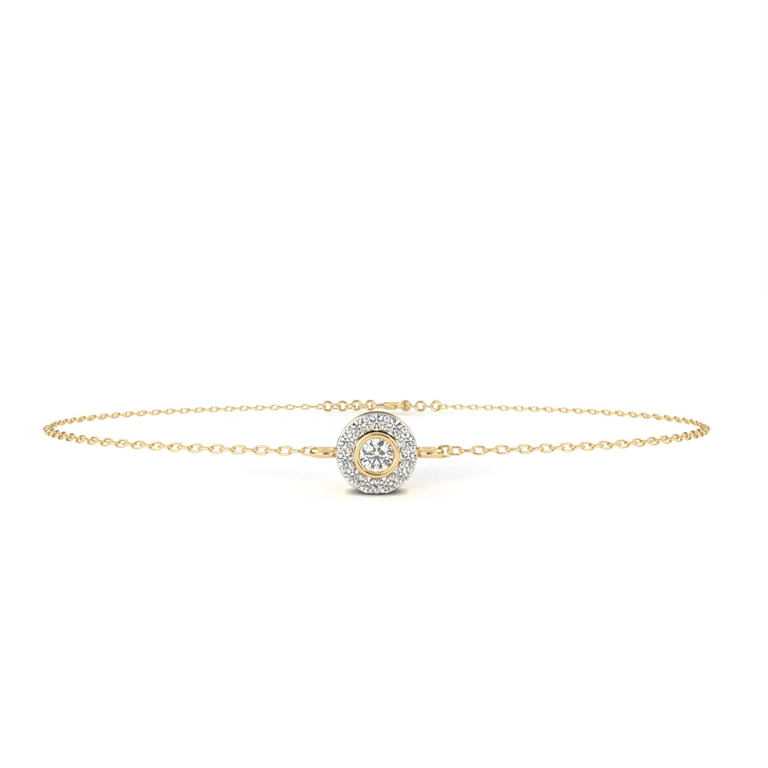 Round Bezel Diamond Bracelet