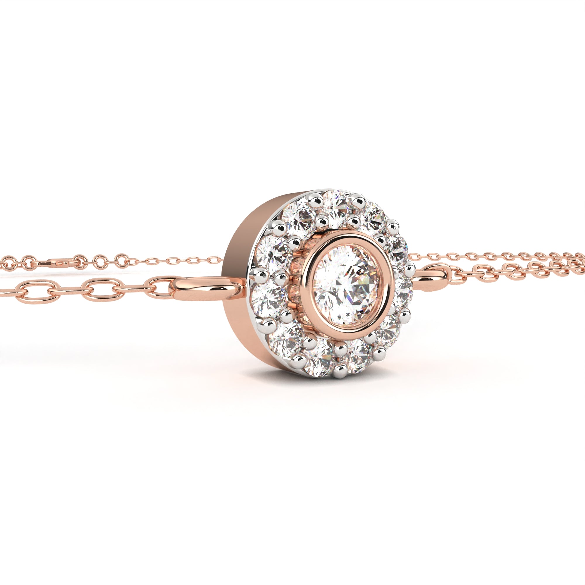 Round Bezel Diamond Bracelet