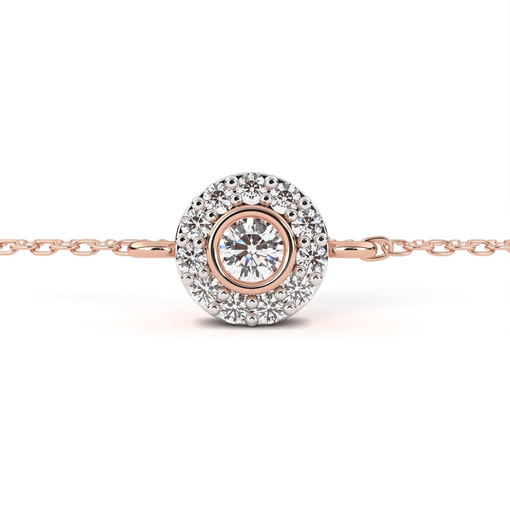 Round Bezel Diamond Bracelet