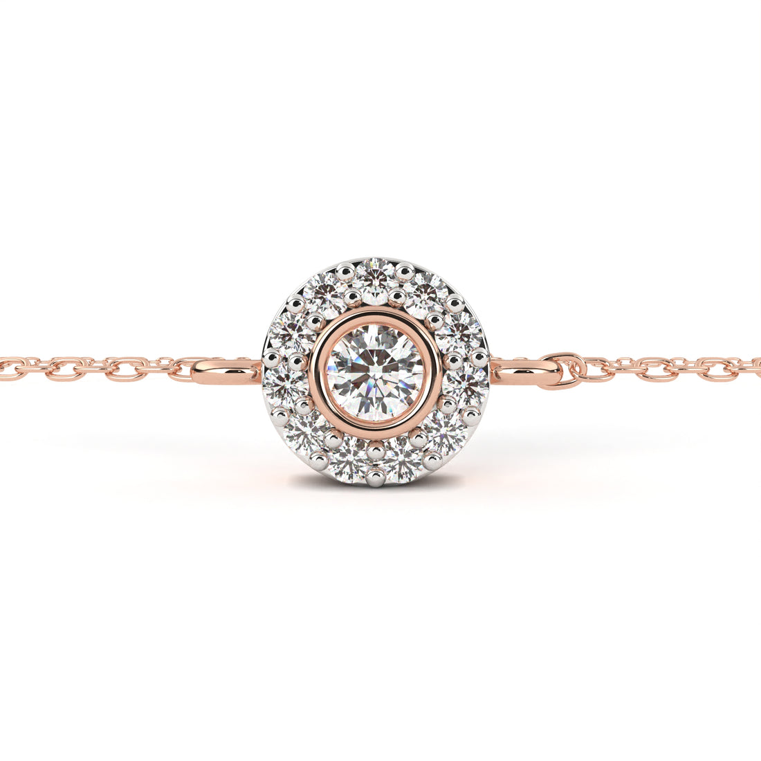 Round Bezel Diamond Bracelet