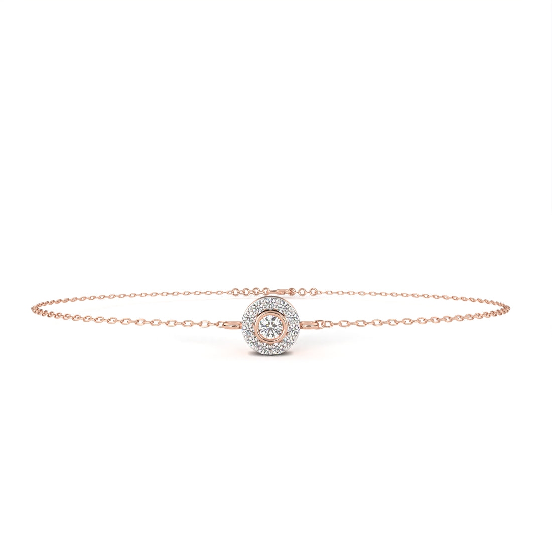 Round Bezel Diamond Bracelet