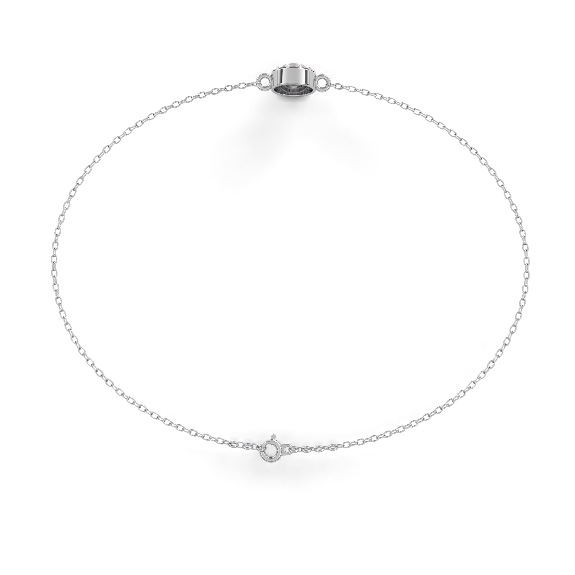 Round Bezel Diamond Bracelet
