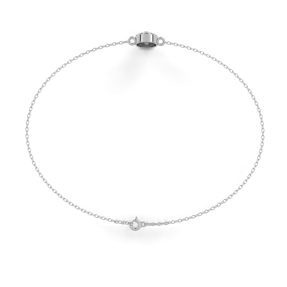 Round Bezel Diamond Bracelet