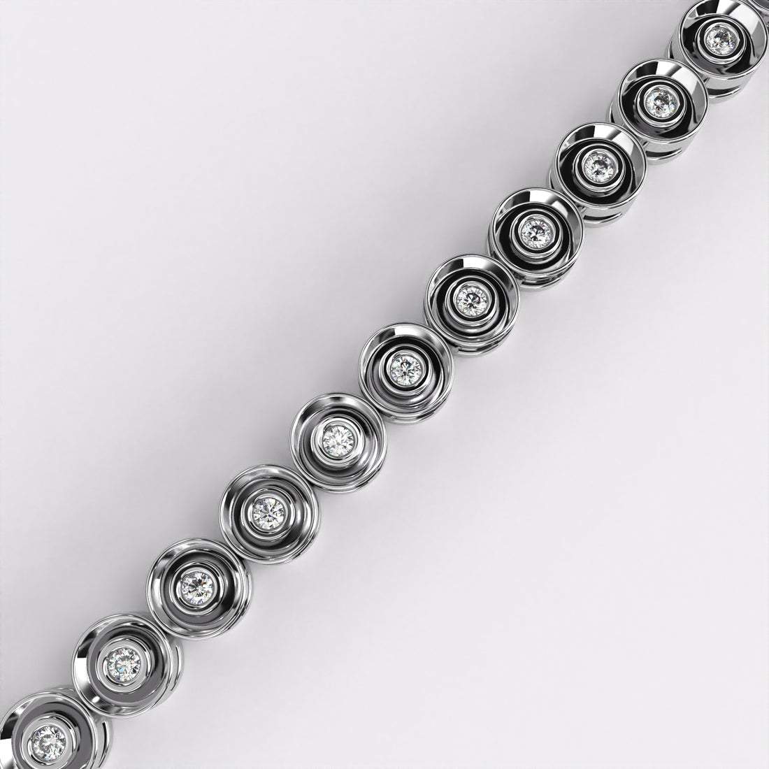 Round Close Diamond Bracelet