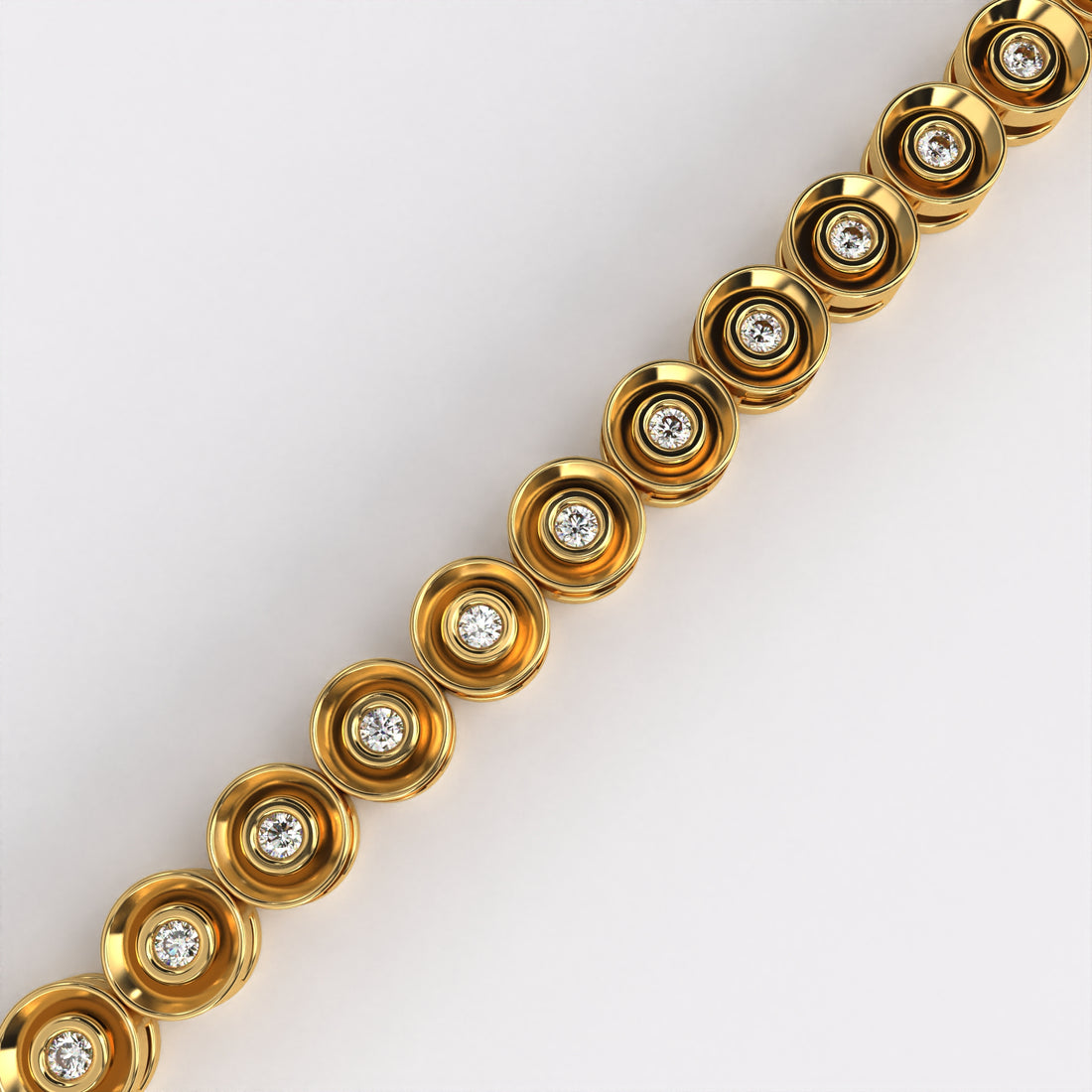 Round Close Diamond Bracelet