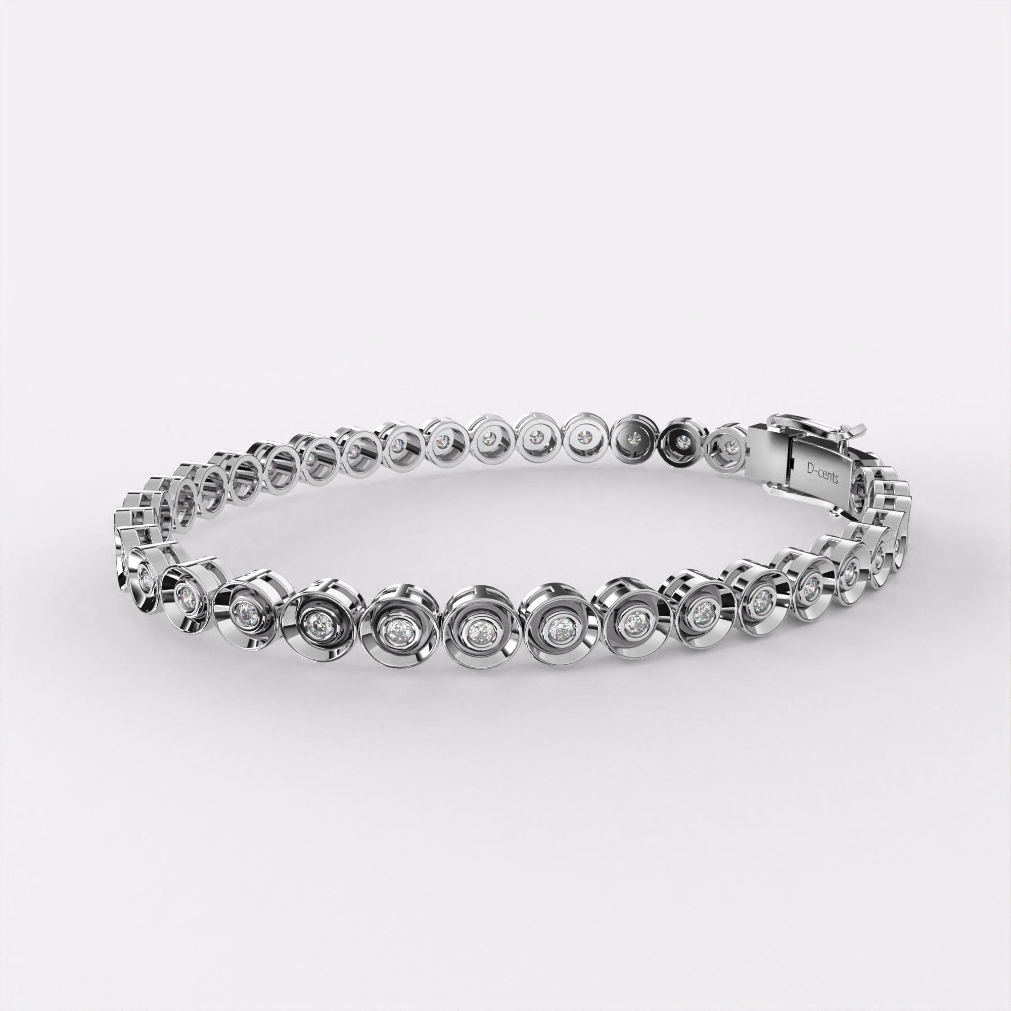 Round Close Diamond Bracelet