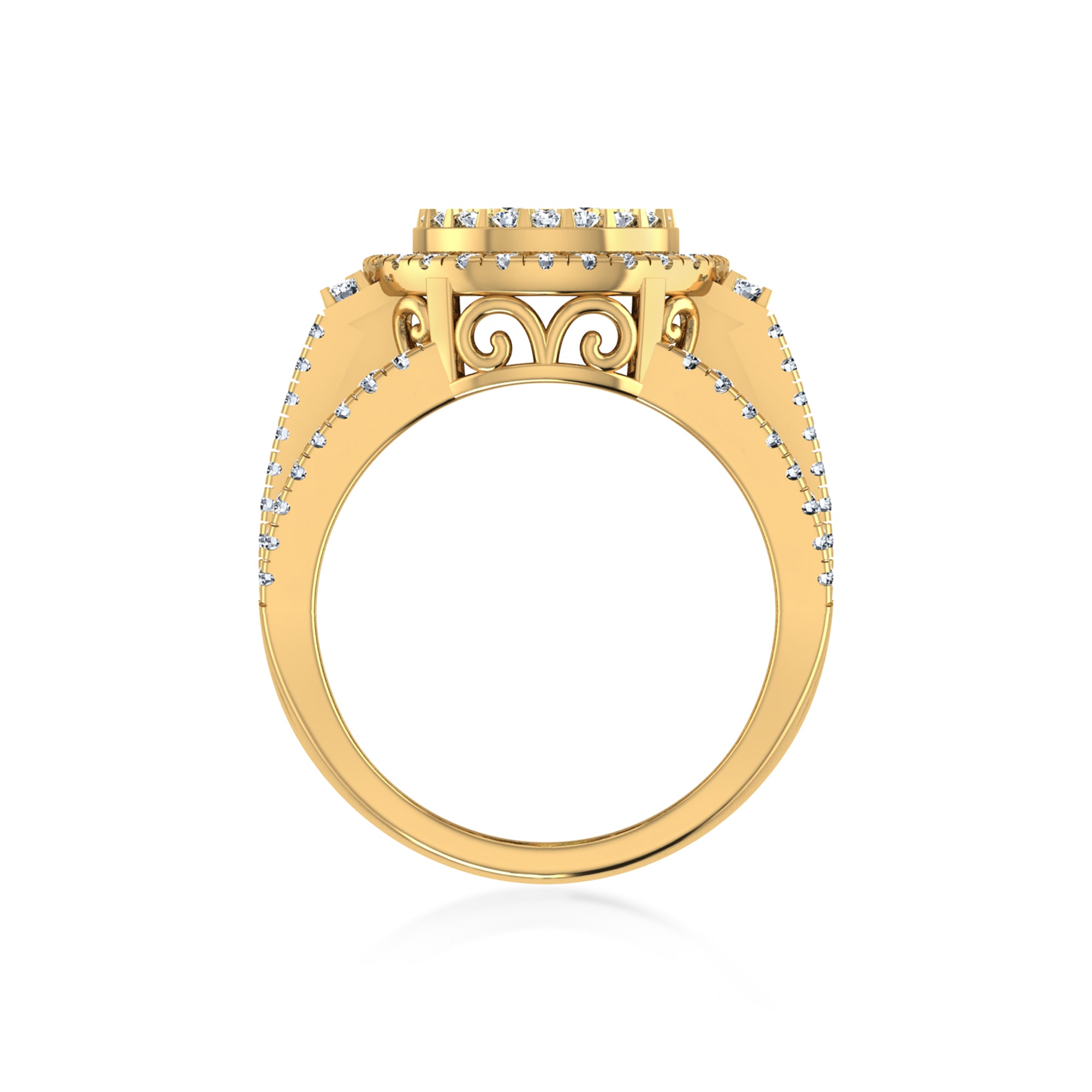 Round Double Halo Lab-Grown Diamond Cluster Ring3