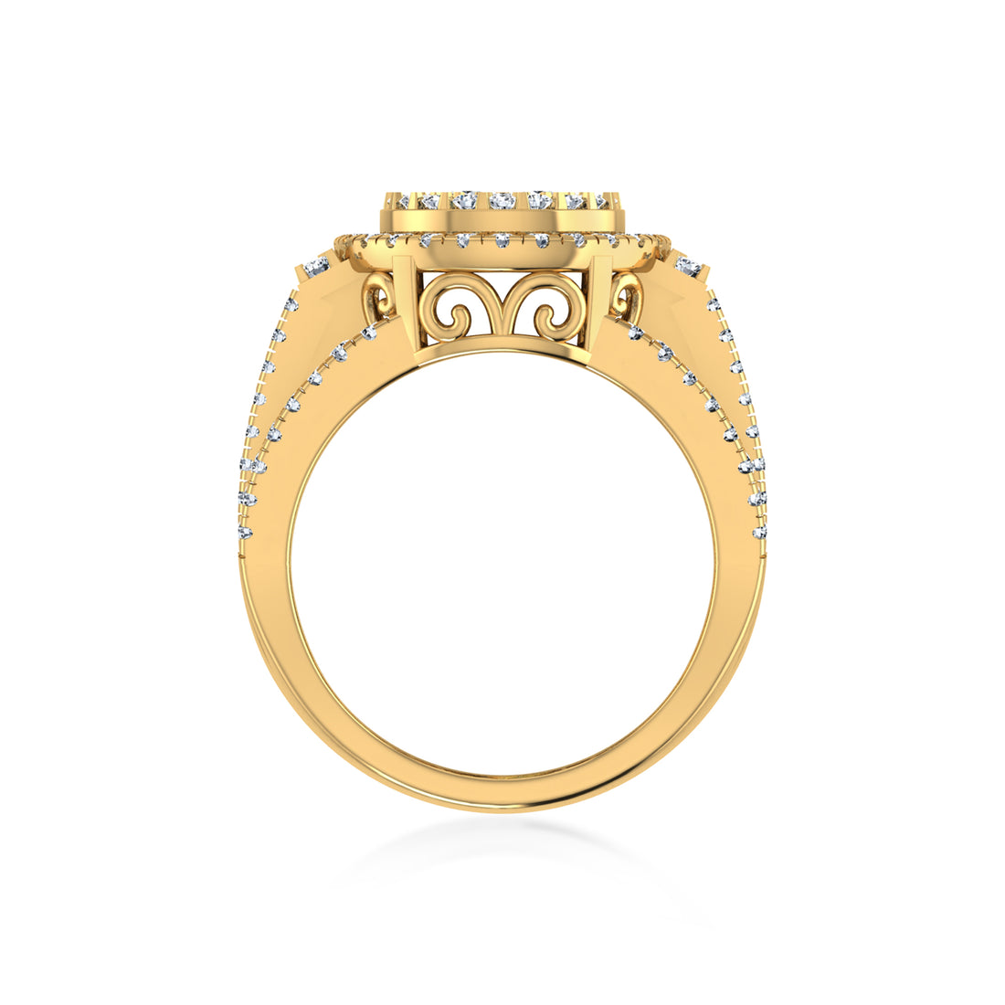 Round Double Halo Lab-Grown Diamond Cluster Ring3