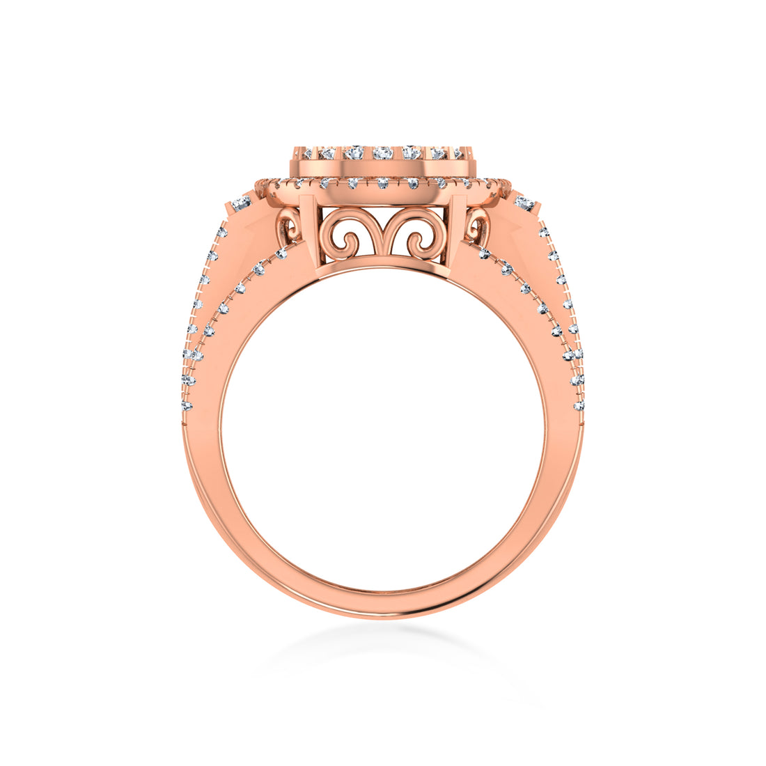 Round Double Halo Lab-Grown Diamond Cluster Ring6