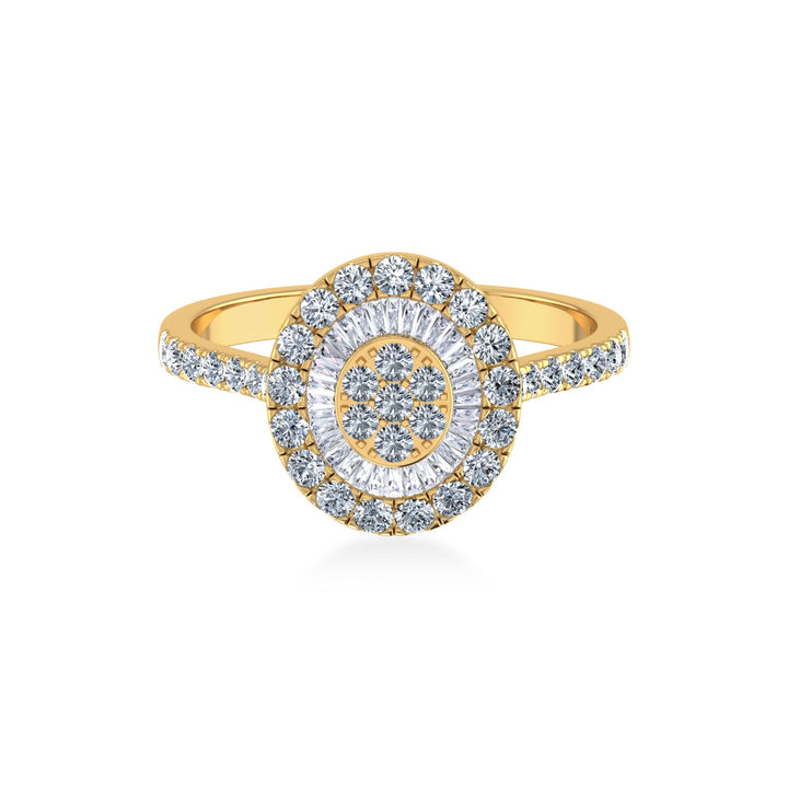 Round Double Halo Lab-Grown Diamond Ring