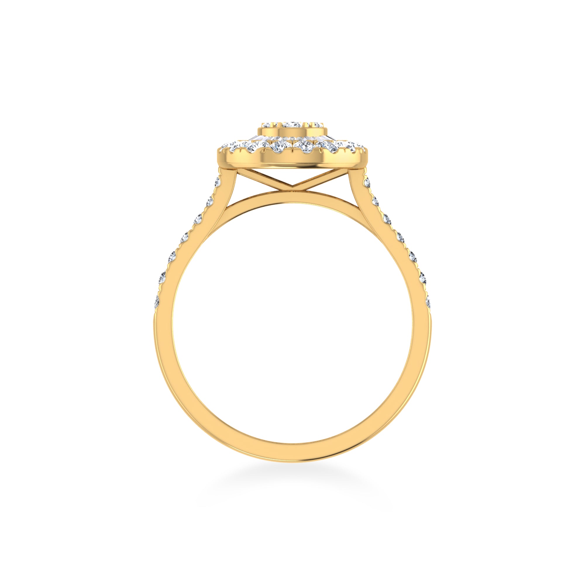 Round Double Halo Lab-Grown Diamond Ring3