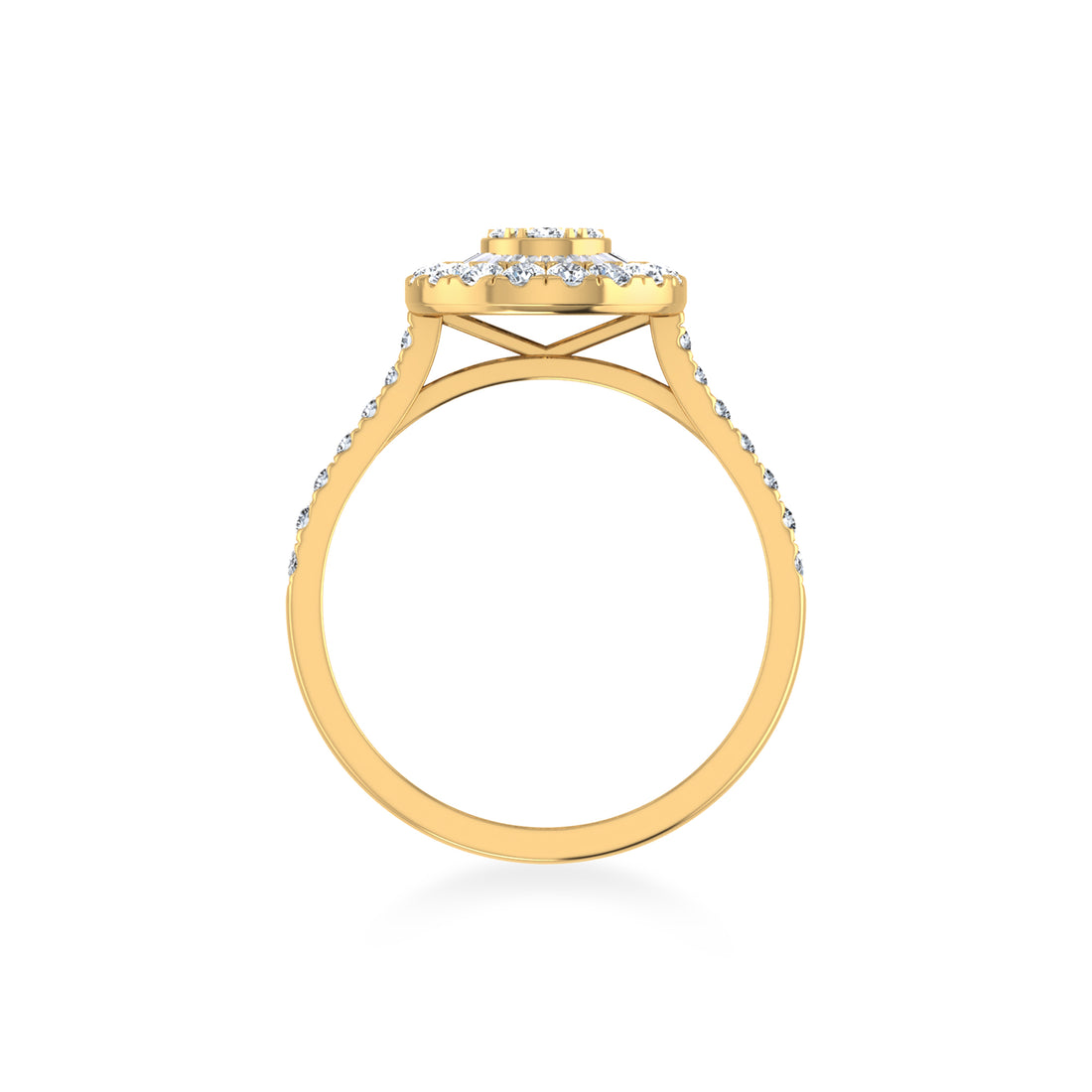 Round Double Halo Lab-Grown Diamond Ring3
