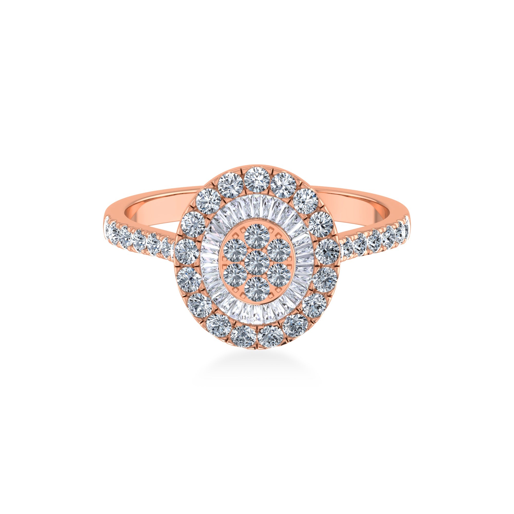 Round Double Halo Lab-Grown Diamond Ring4