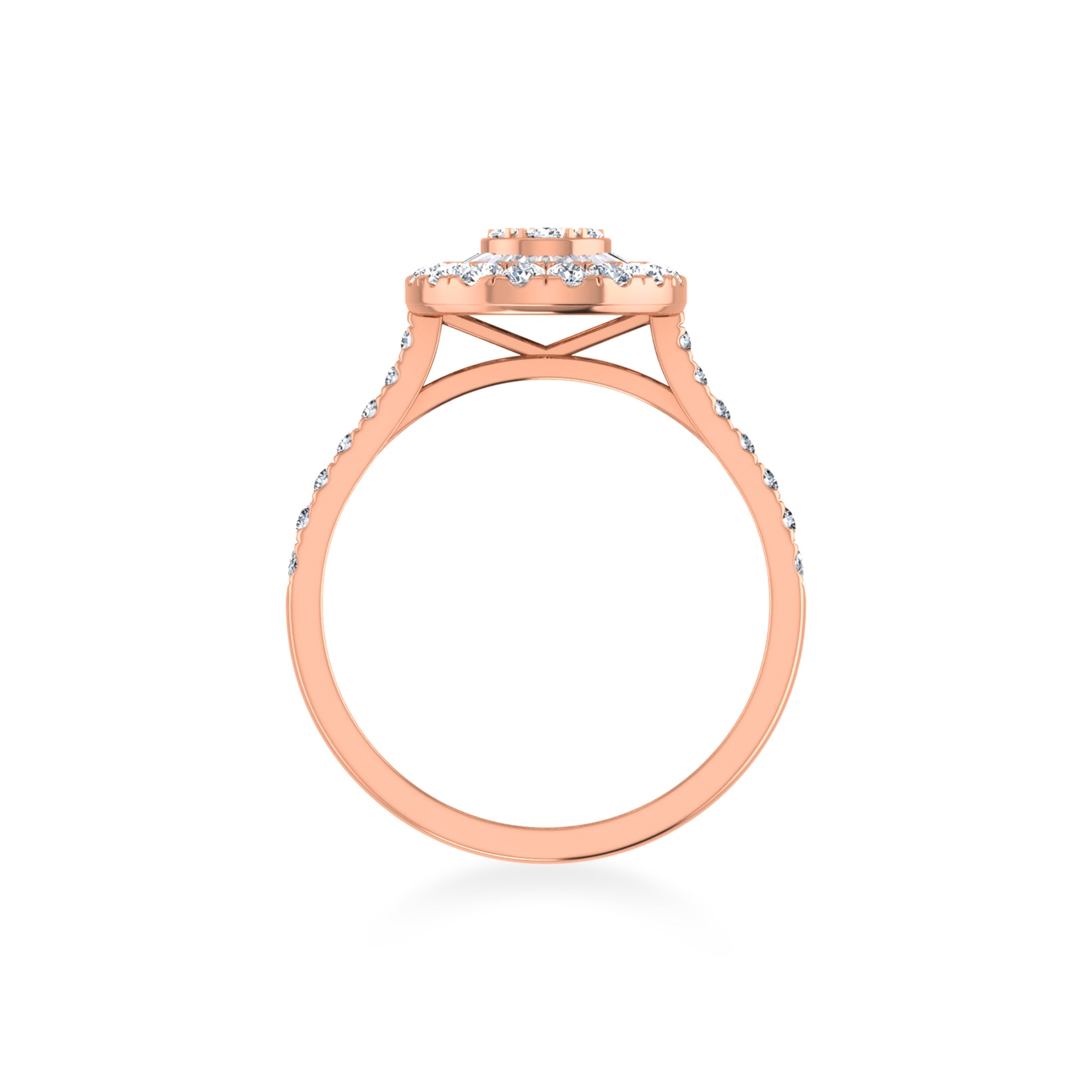 Round Double Halo Lab-Grown Diamond Ring6