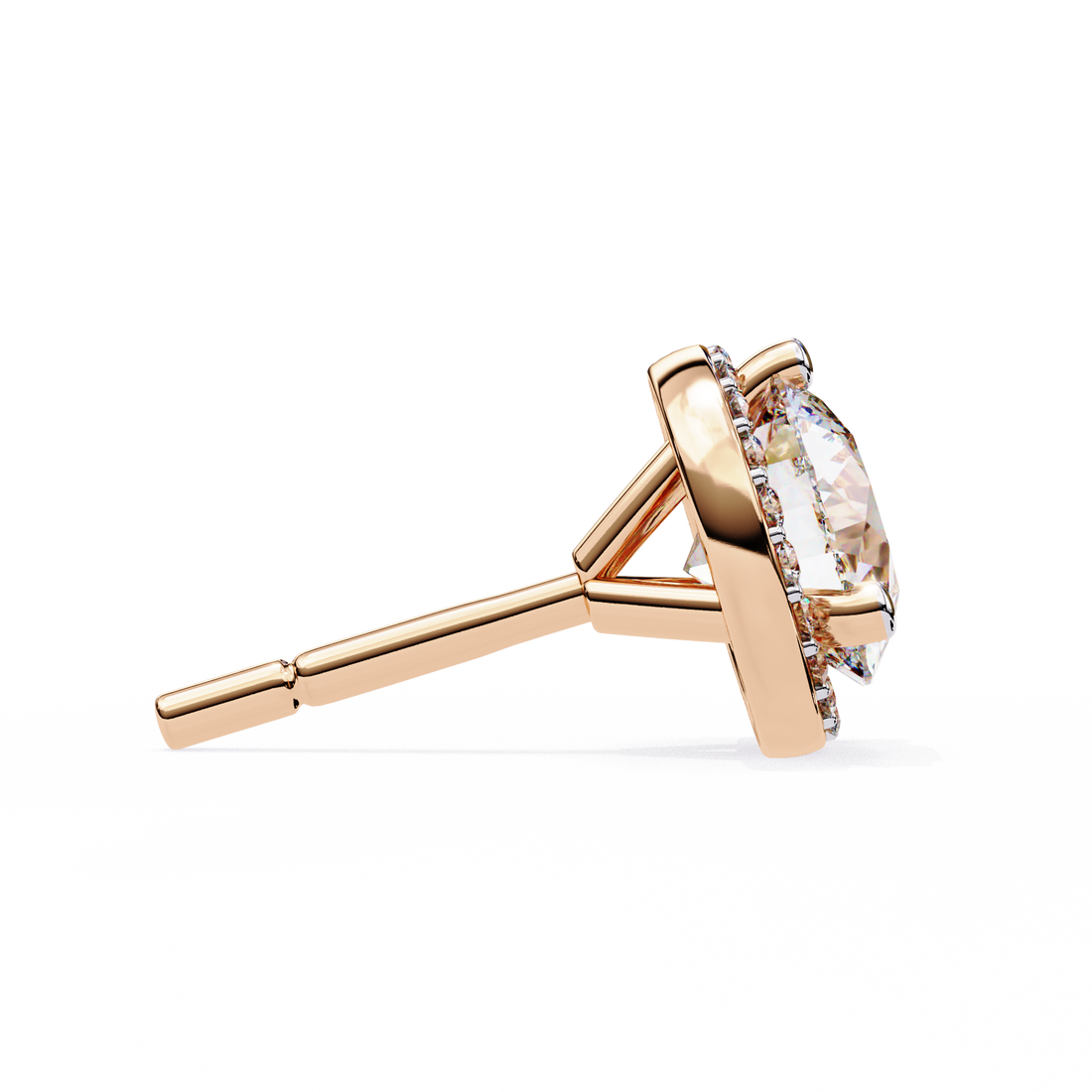 Round Halo Diamond Studs