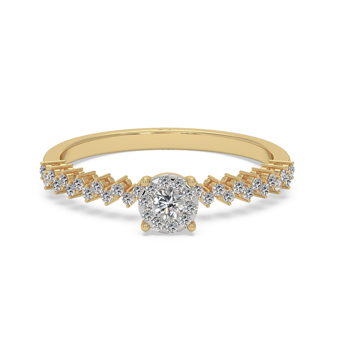 Round Lab-Grown Diamond Halo Ring
