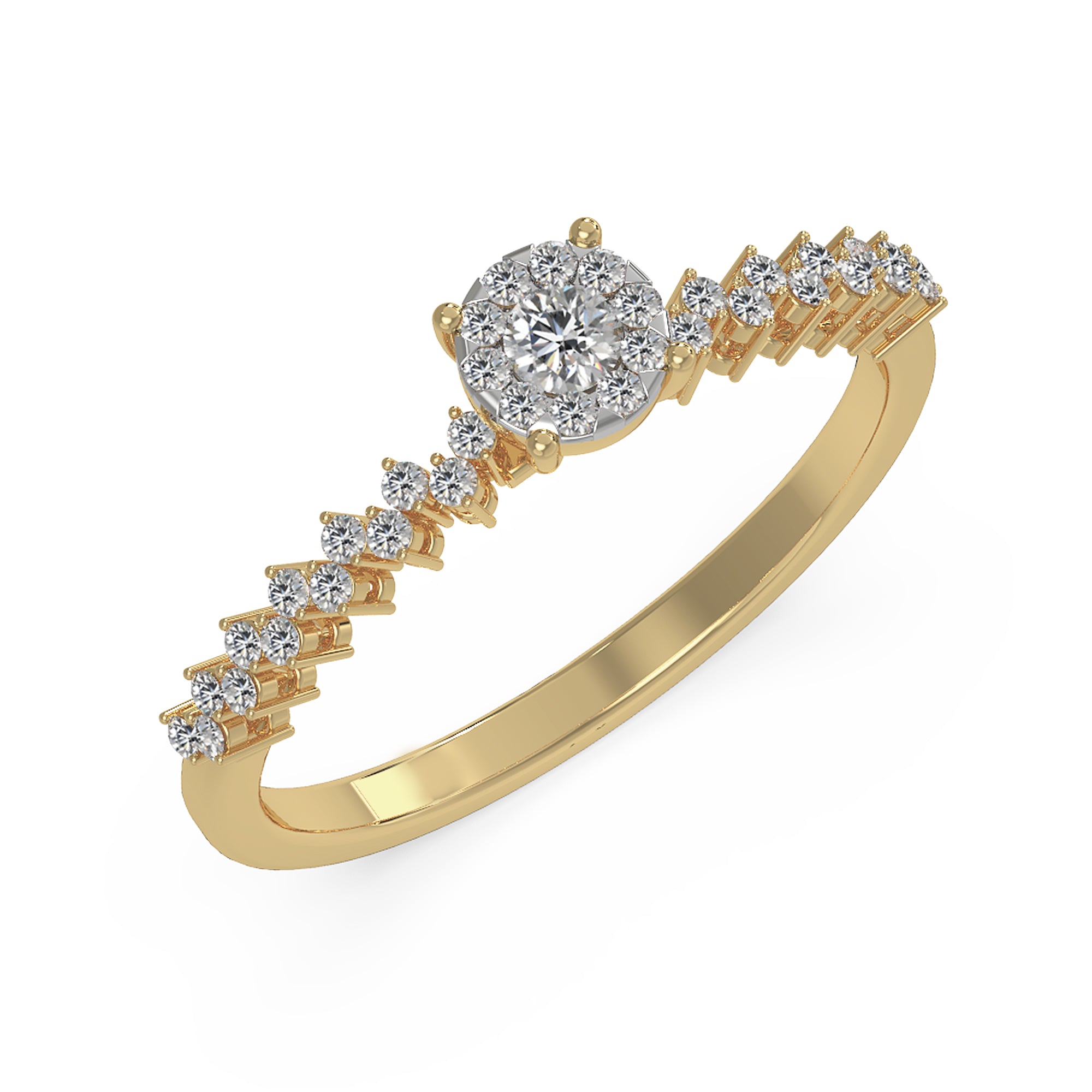 Round Lab-Grown Diamond Halo Ring