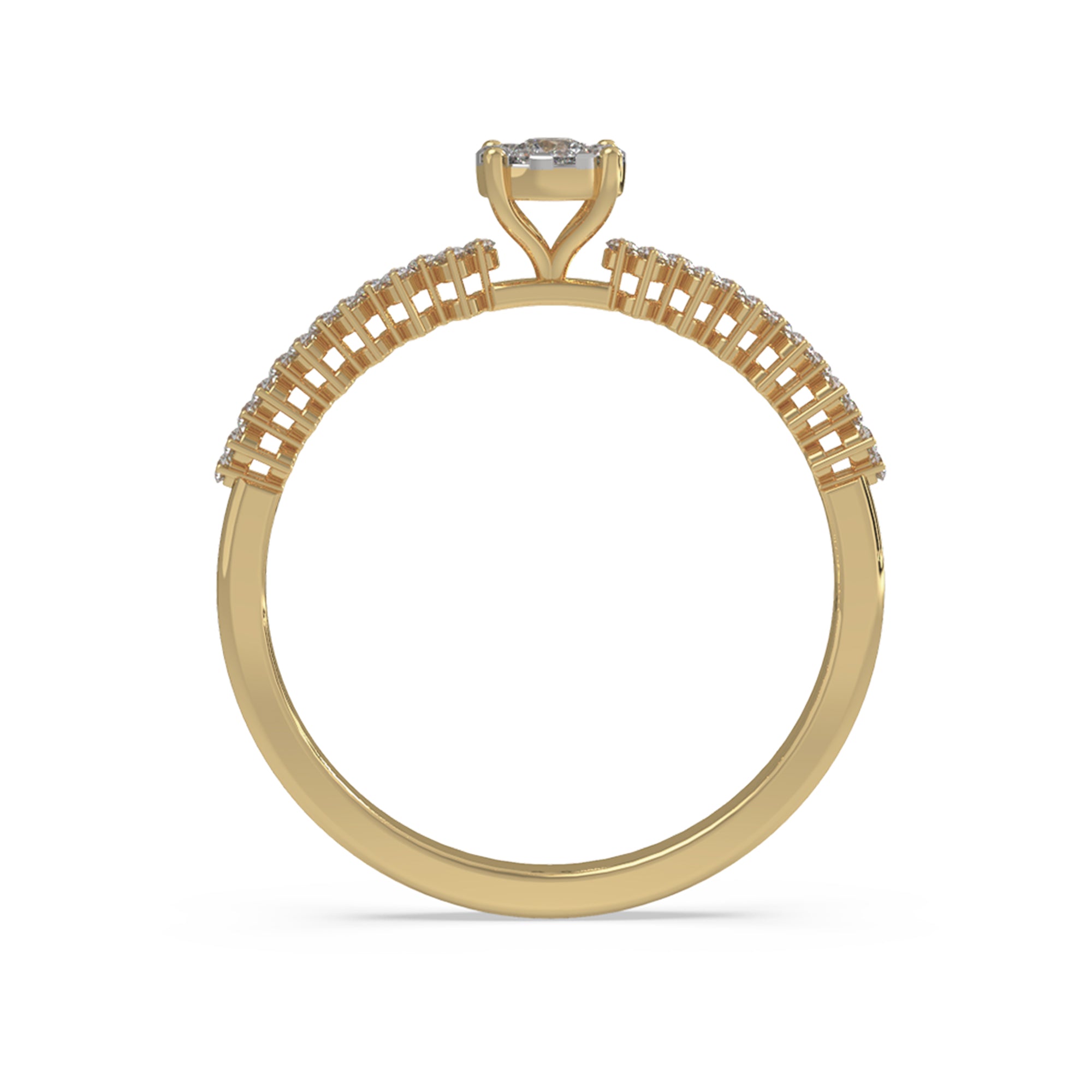 Round Lab-Grown Diamond Halo Ring