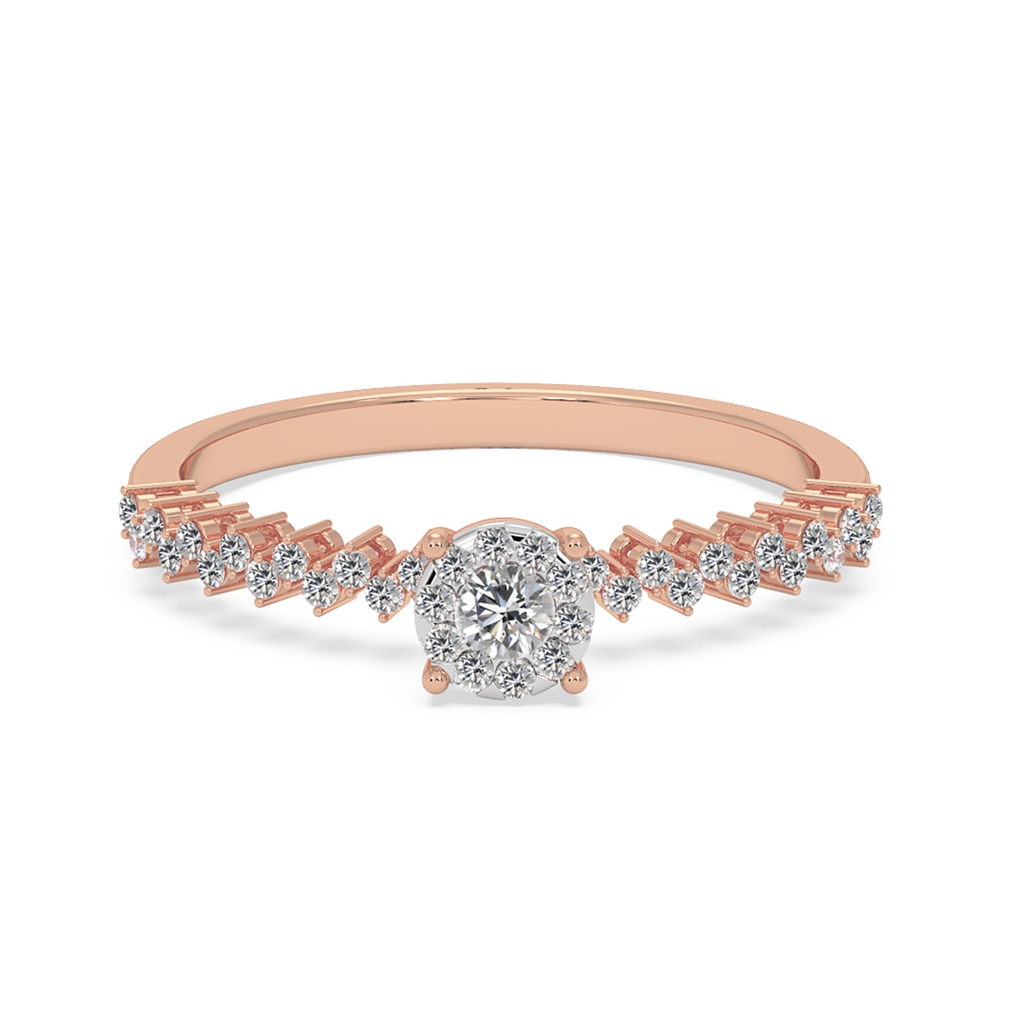 Round Lab-Grown Diamond Halo Ring