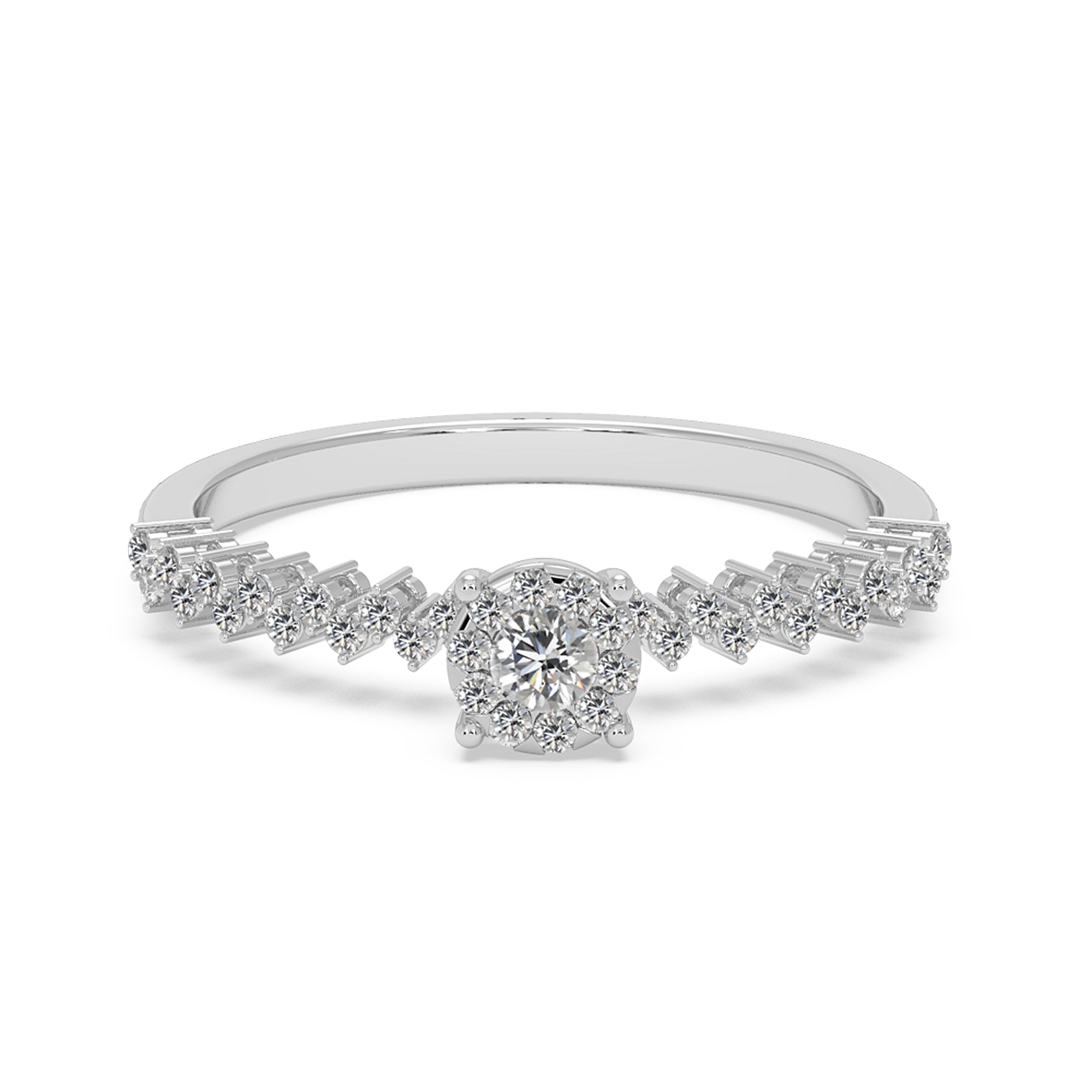 Round Lab-Grown Diamond Halo Ring