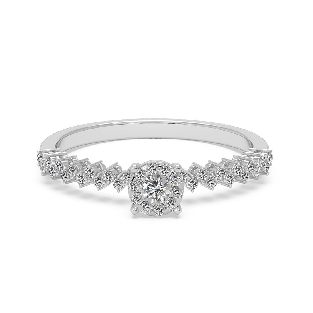Round Lab-Grown Diamond Halo Ring