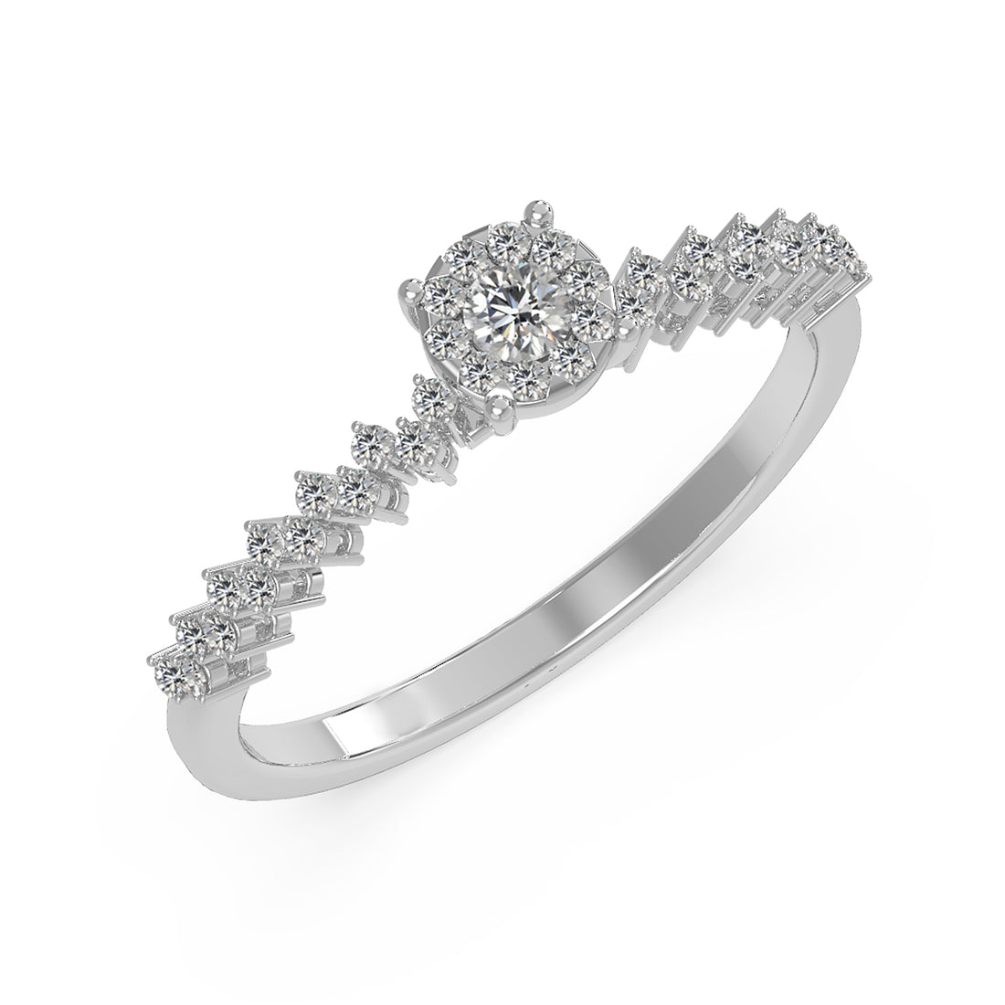 Round Lab-Grown Diamond Halo Ring
