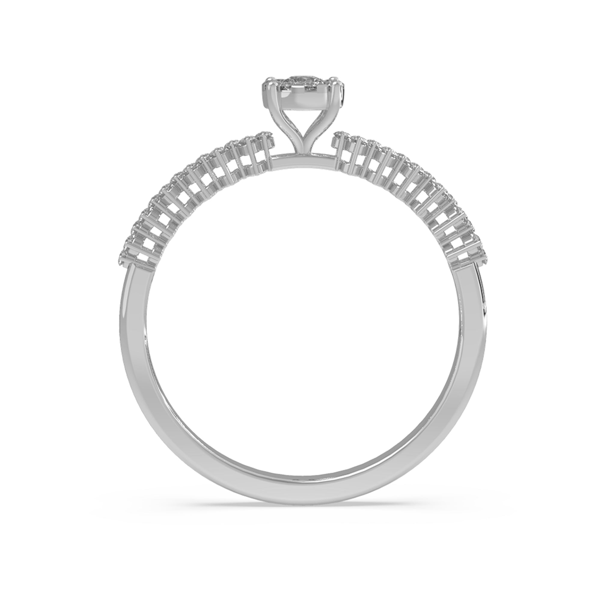 Round Lab-Grown Diamond Halo Ring
