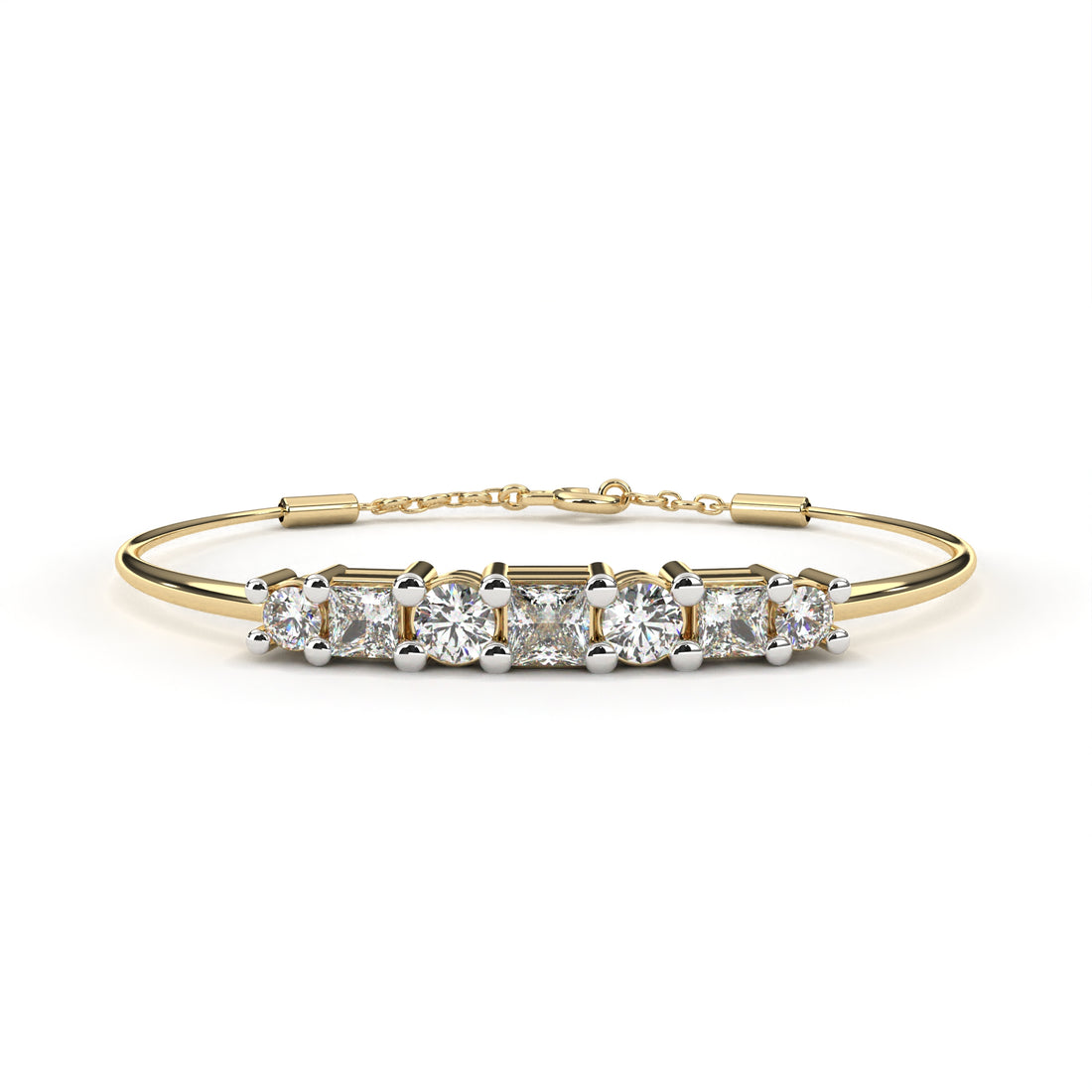 Round Princess Diamond Bracelet