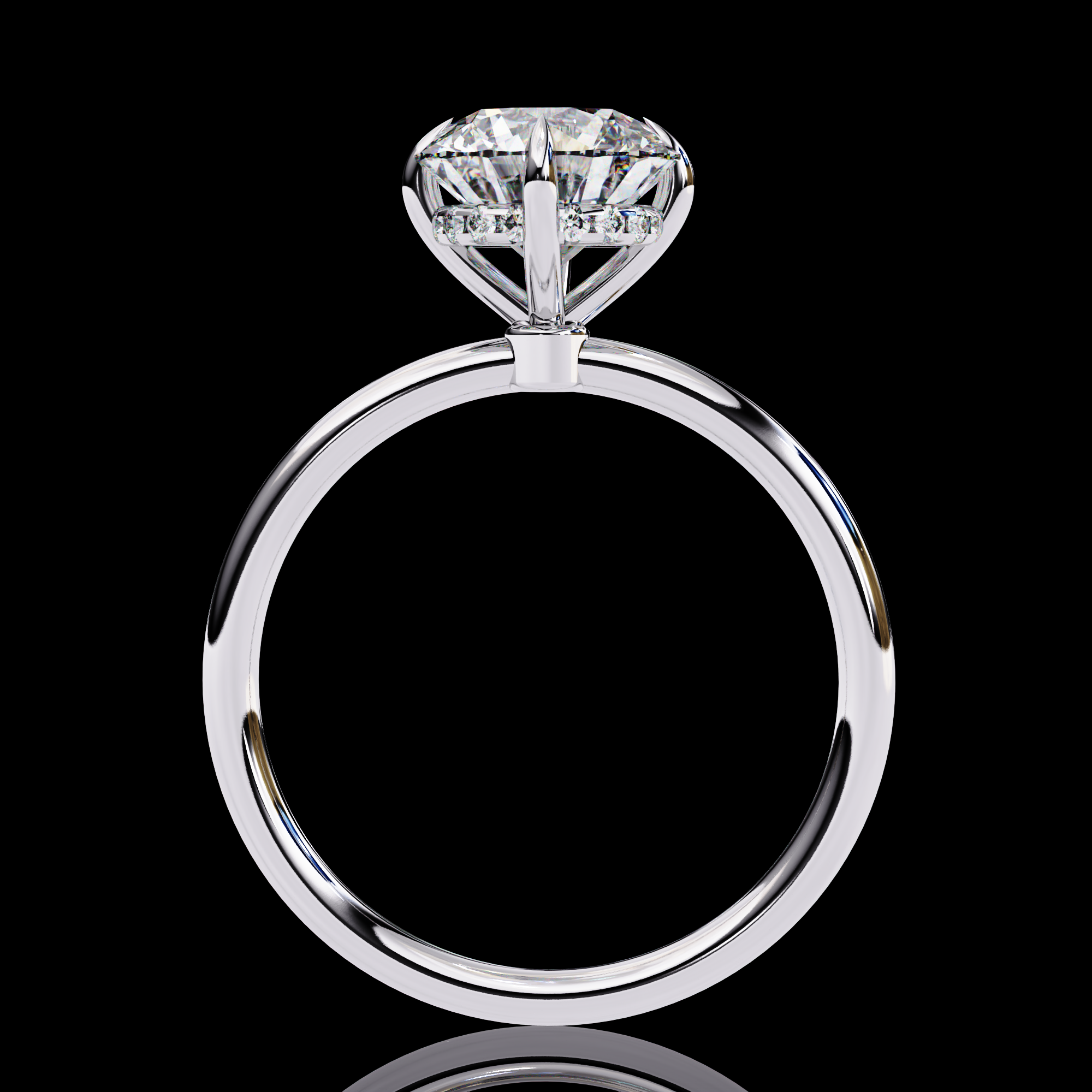 Round Solitaire Halo Diamond Ring16