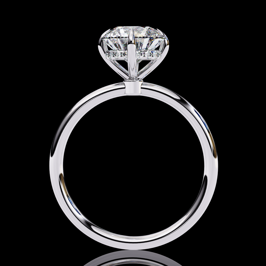 Round Solitaire Halo Diamond Ring16