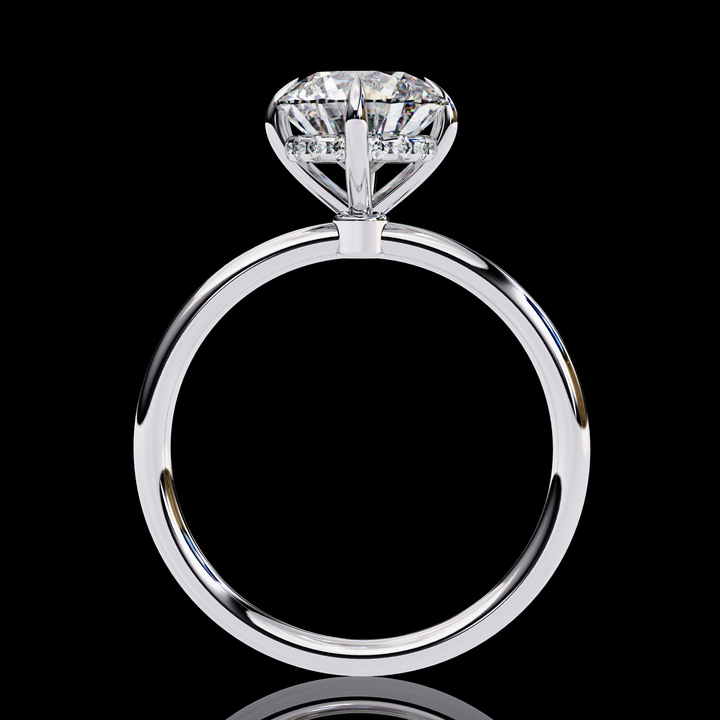 Round Solitaire Halo Diamond Ring16