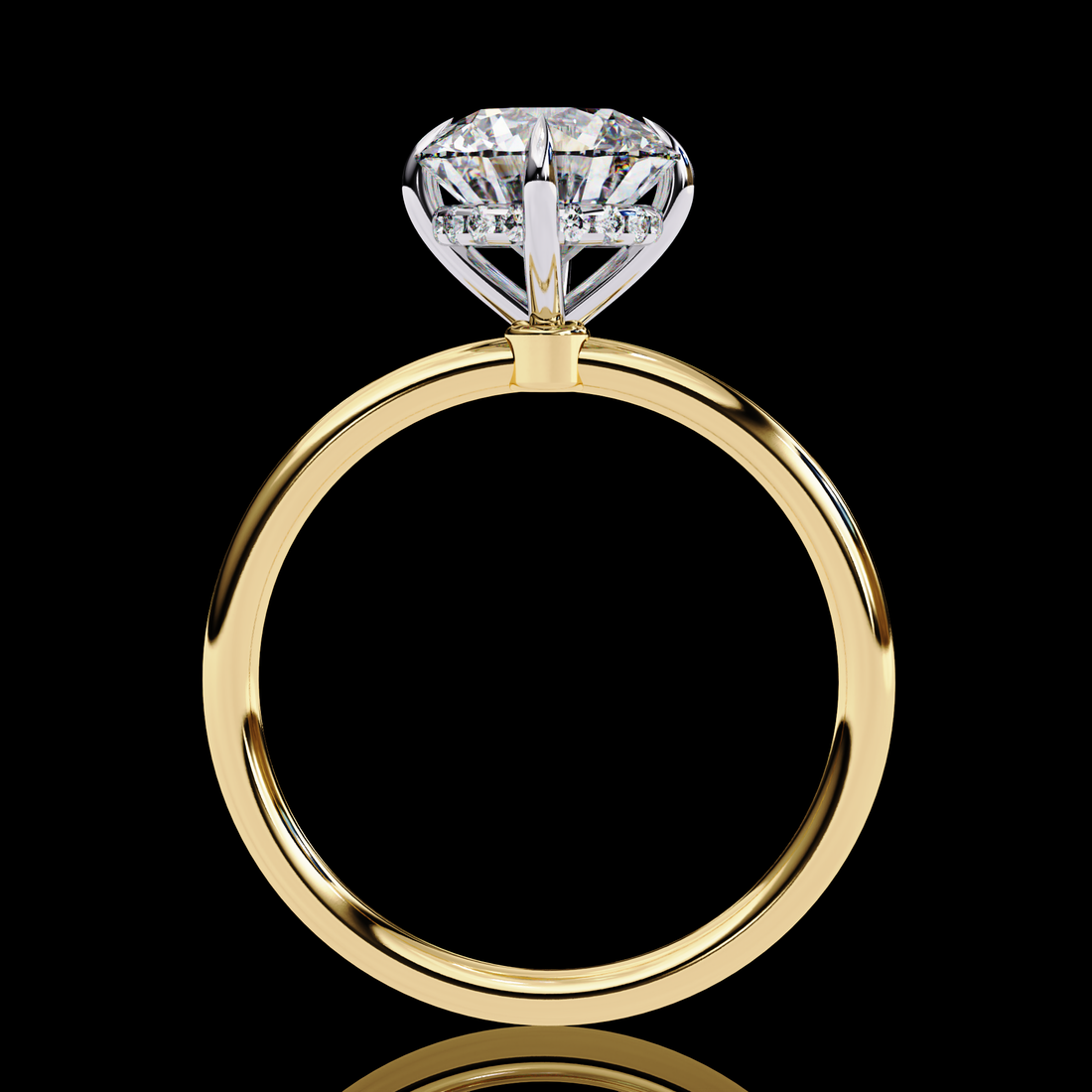 Round Solitaire Halo Diamond Ring5