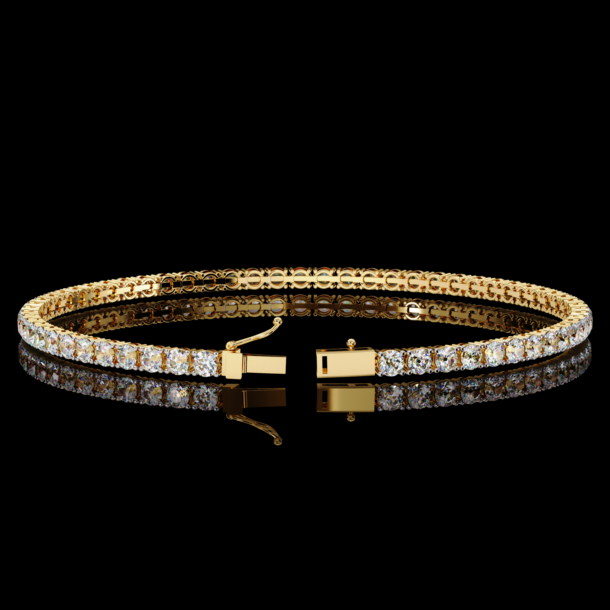 Round Tennis Diamond Bracelet